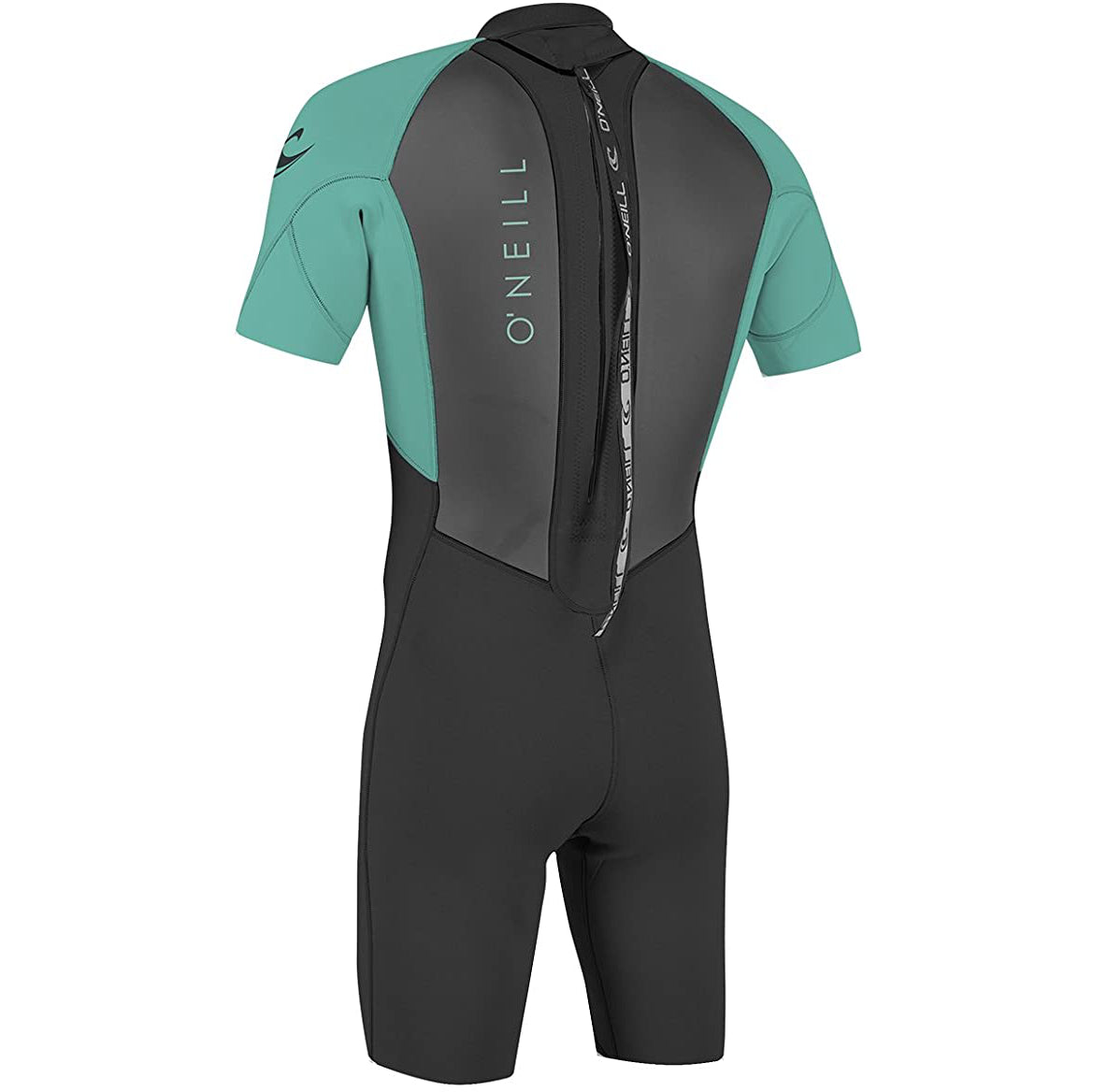 O'Neill REACTOR 2 Youth 2mm Back Zip Spring Wetsuit - Black/Light Aqua Size 6 - Perfect for Kids Surfing, Swimming & Water Sports