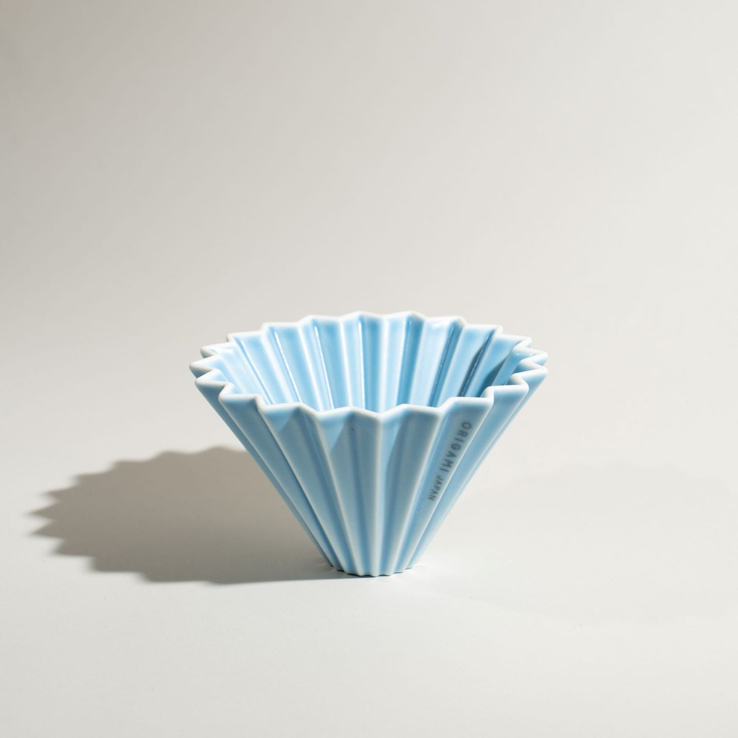 ORIGAMI Ceramic Coffee Dripper - Matte Blue Pour Over Brewer for Specialty Coffee | Perfect for Home Brewing, Coffee Shops & Gifts
