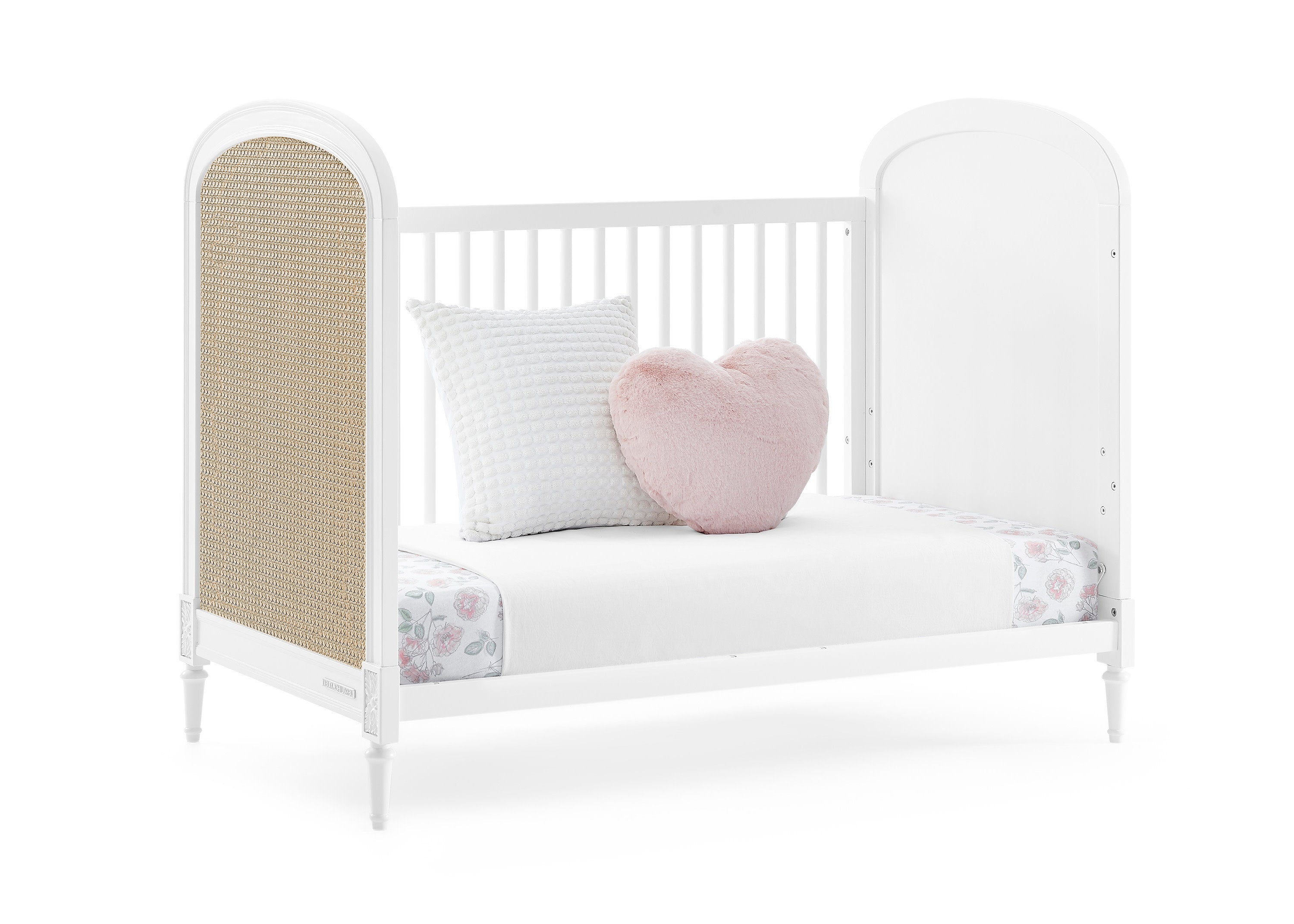 Madeline 4-in-1 Convertible Baby Crib - White Nursery Furniture for Newborn to Toddler Bed | Perfect for Modern Nursery, Bedroom & Daycare