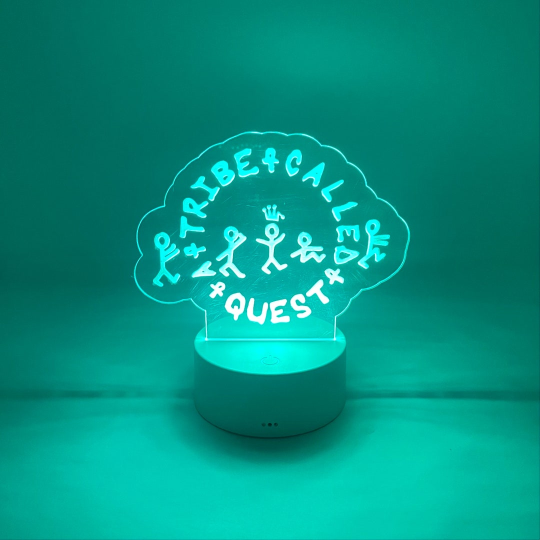 A Tribe Called Quest Acrylic LED Glow Sign - Retro Hip Hop Wall Decor for Bedroom, Bar & Music Studio Lighting