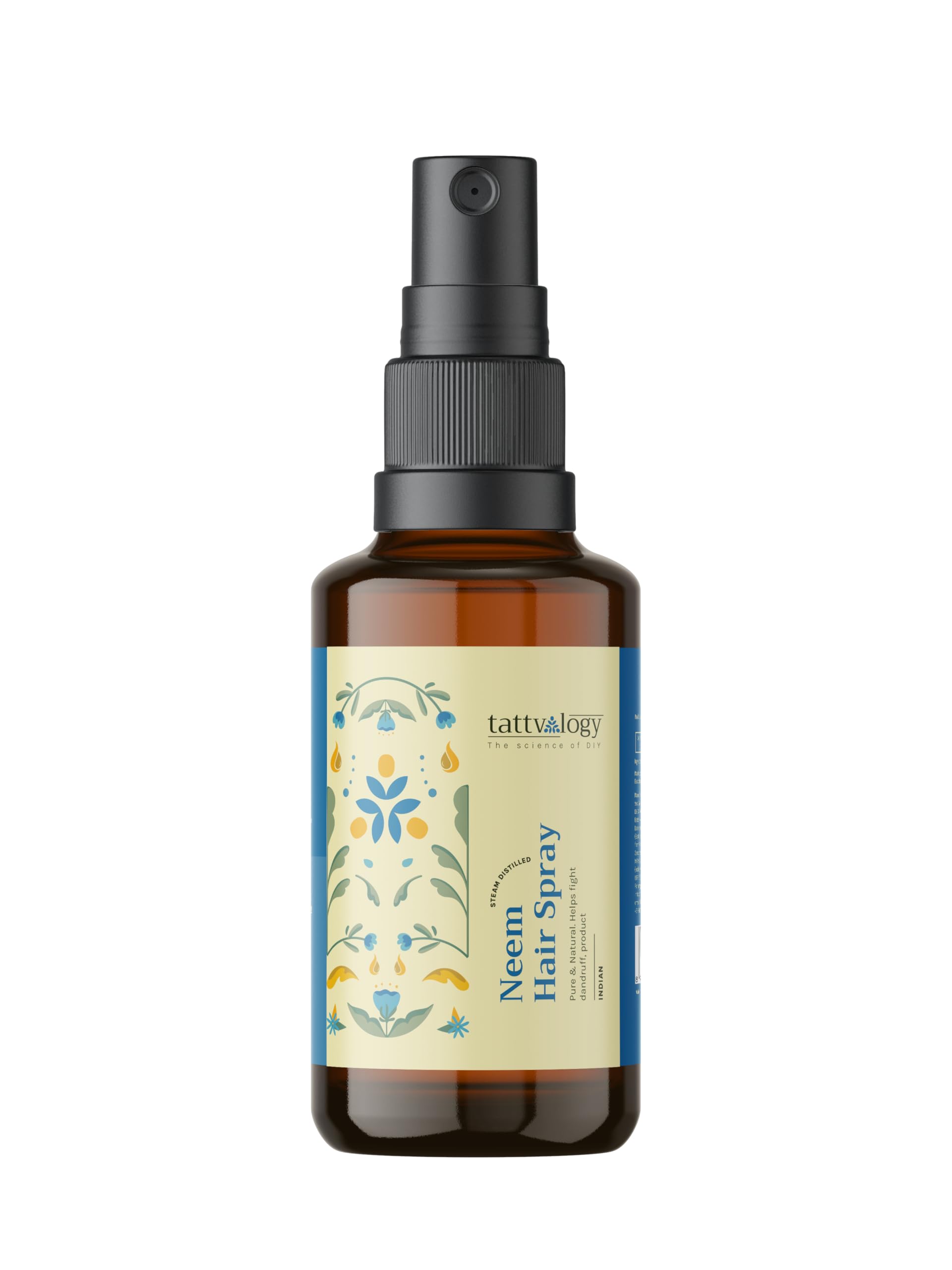 Tattvalogy Neem Hydrosol Floral Water - Alcohol Free Face Toner for Hydrating, Moisturizing & Soothing Skin | Vegan, No Parabens & Sulphates | Suitable for All Skin Types | 15ml Glass Bottle | Perfect for Daily Skincare Routine & Sensitive Skin Care