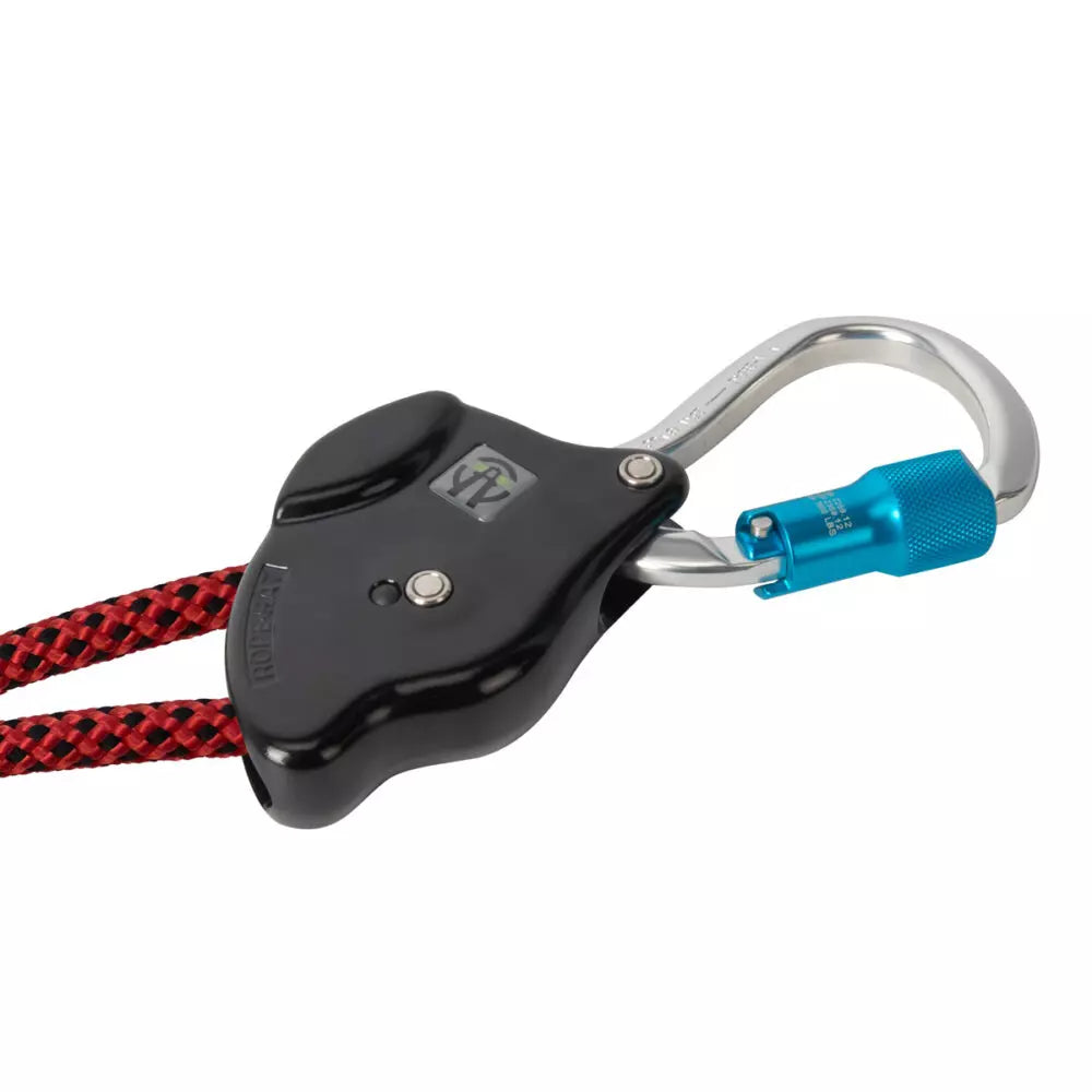 6.5' Rope Positioning Assembly with Adjuster & Aluminum Carabiners - Rock Climbing, Rescue, Safety Gear for Outdoor Adventures