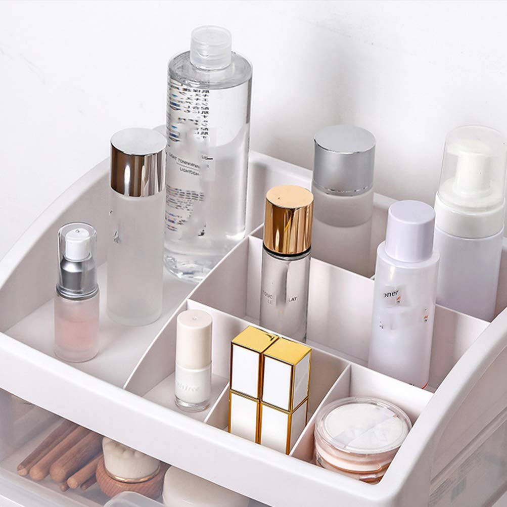 DOITOOL 2-Tier Cosmetic Organizer Case with Drawer - Portable Makeup Storage for Travel, Vanity & Bathroom Organization