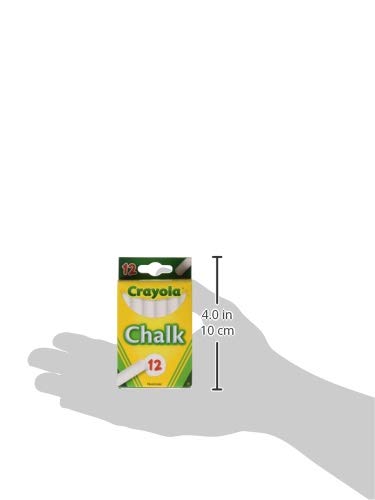 Premium White Chalk Sticks - 12 Pack Non-Toxic Dustless Chalk for Classroom, Sidewalk, Kids & Teachers - Ideal for School, Home, and Outdoor Play