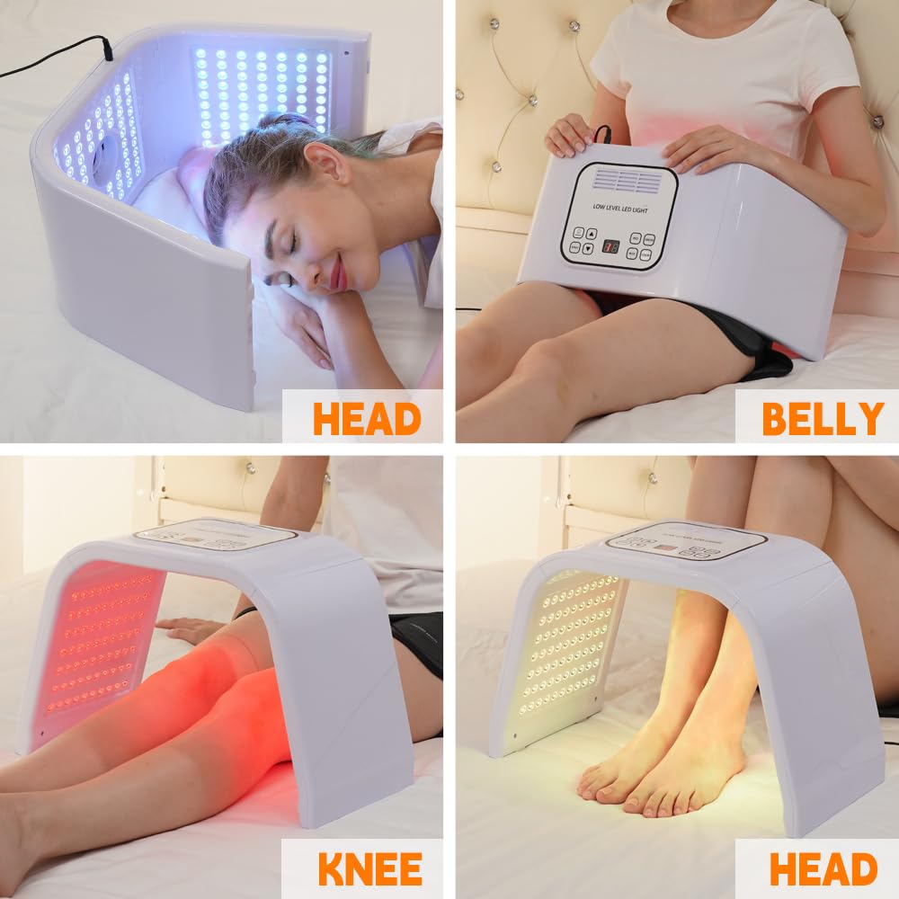 7 Color LED Light Therapy Device for Face - Red Light Beauty Machine with Spray, Professional PDT Facial Skin Care for Anti-Aging & Acne Treatment - Perfect for Home Spa & Salon Use
