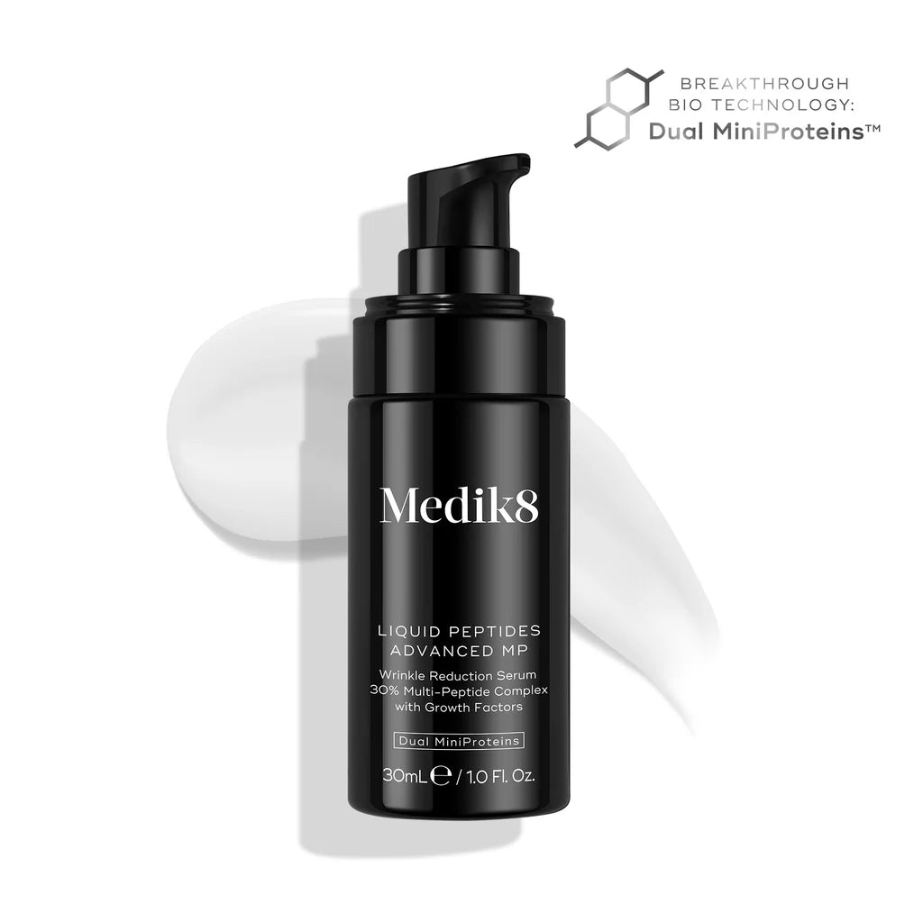 Medik8 Liquid Peptides Advanced MP Serum - Anti-Aging Face Treatment with Hyaluronic Acid & Peptides for Wrinkles & Fine Lines | Hydrating & Firming Skincare for Daily Use