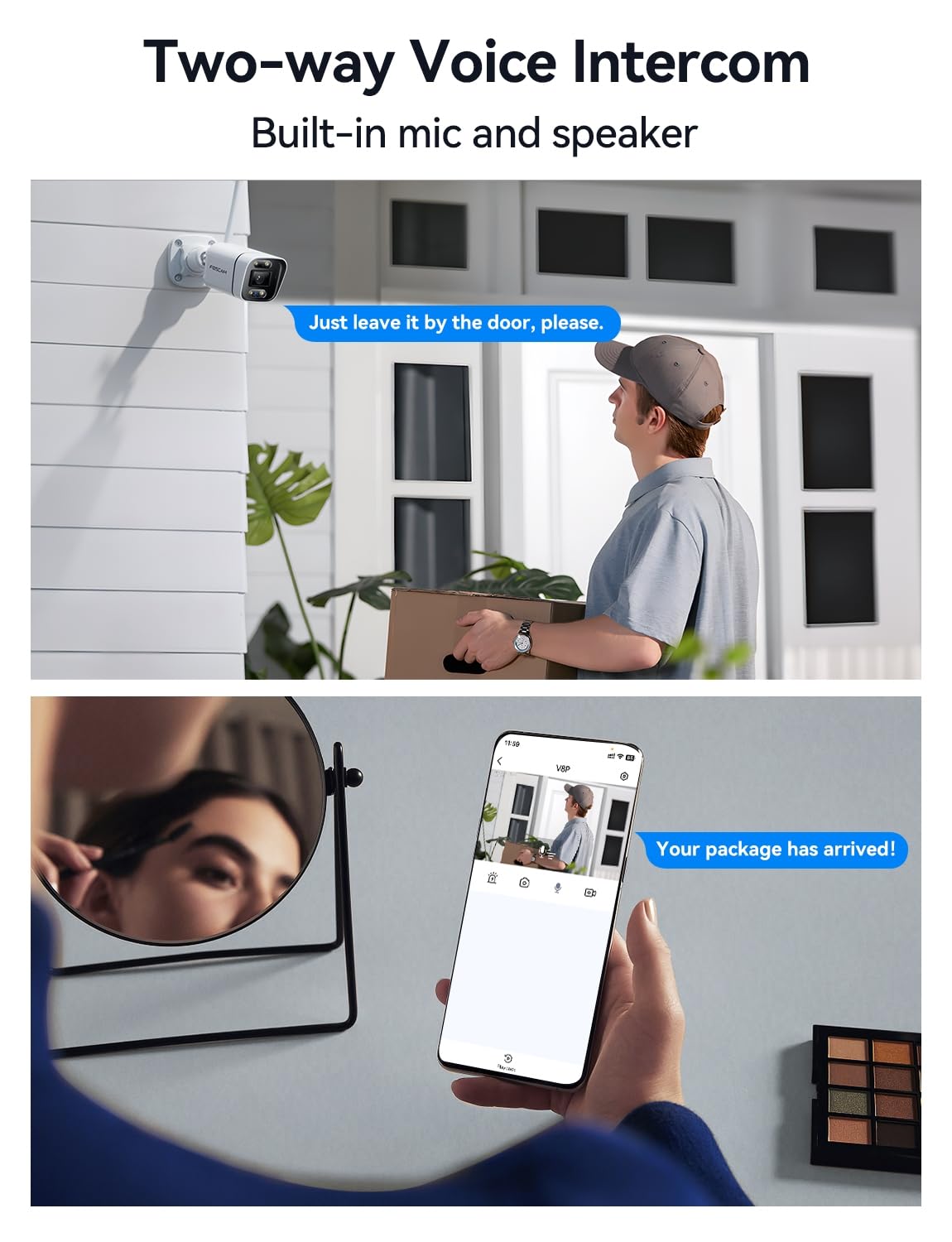 FOSCAM 4K 8MP Wireless Outdoor Security Camera with 5GHz/2.4GHz WiFi, 120° Wide View, 20x Zoom, AI Human/Vehicle Detection, 66ft Color Night Vision & IP66 Weatherproof - Ideal for Home Security, Backyard Monitoring, and Business Surveillance