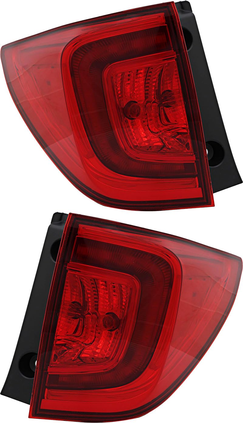Honda Pilot Tail Lights Lamps Set - Compatible with 2016 2017 2018 Models - Driver & Passenger Side Replacement - Perfect for Night Driving & Enhanced Safety