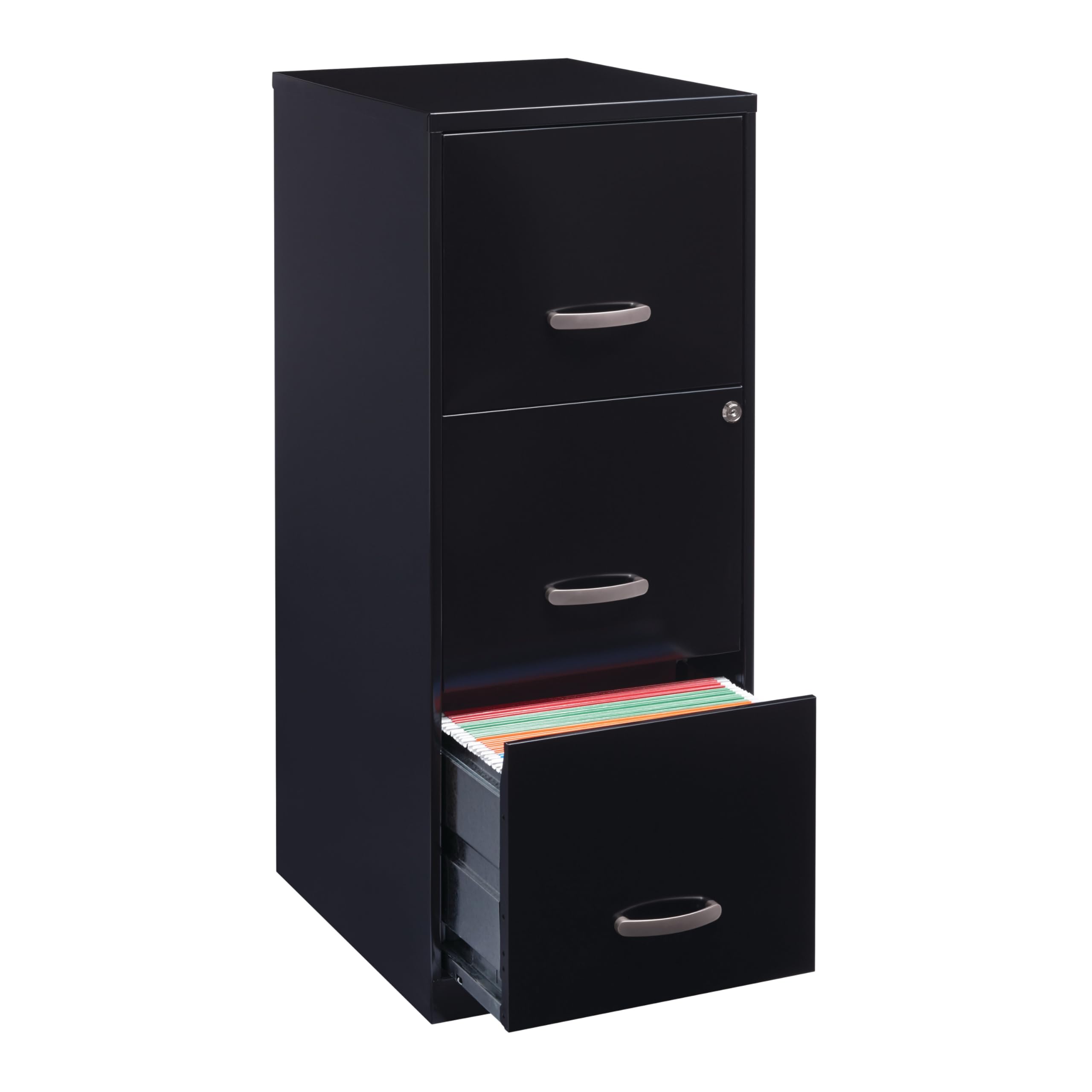 Lorell SOHO 18-Inch 3-Drawer Vertical File Cabinet - Office Storage Solution for Documents, Files & Supplies - Perfect for Home Office, Small Business & Workspace Organization