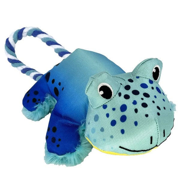 Durable KONG Cozie Tuggz Frog Dog Toy for Small & Medium Dogs - Interactive Plush Chew Toy for Playtime & Bonding | Perfect for Fetch, Tug-of-War & Cuddling