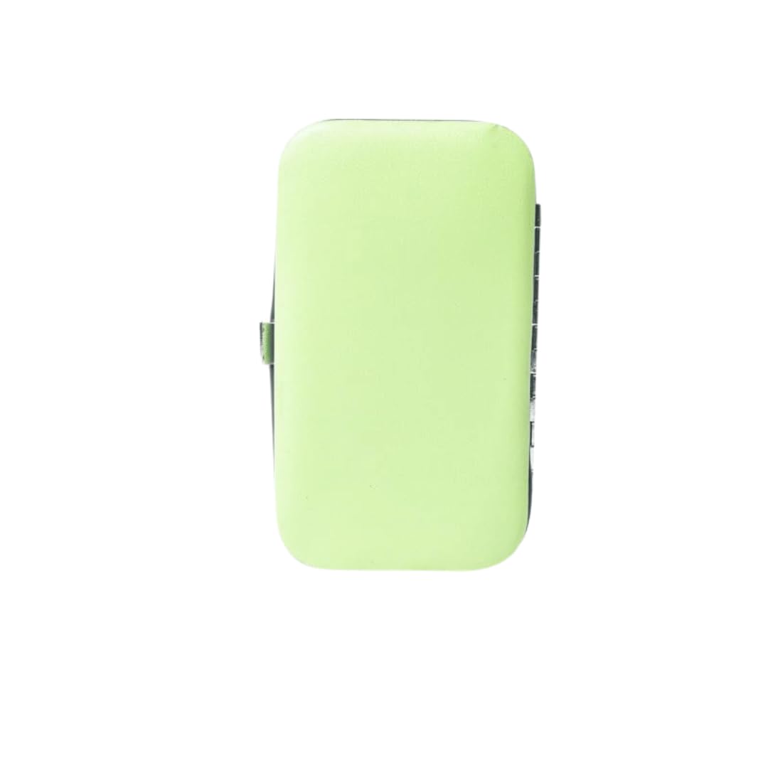 Beautifly 7-in-1 Stainless Steel Manicure & Pedicure Set - Portable Travel Nail Clippers Kit with Nail Cutter, Green | Perfect for Home, Travel, and Hygiene Care