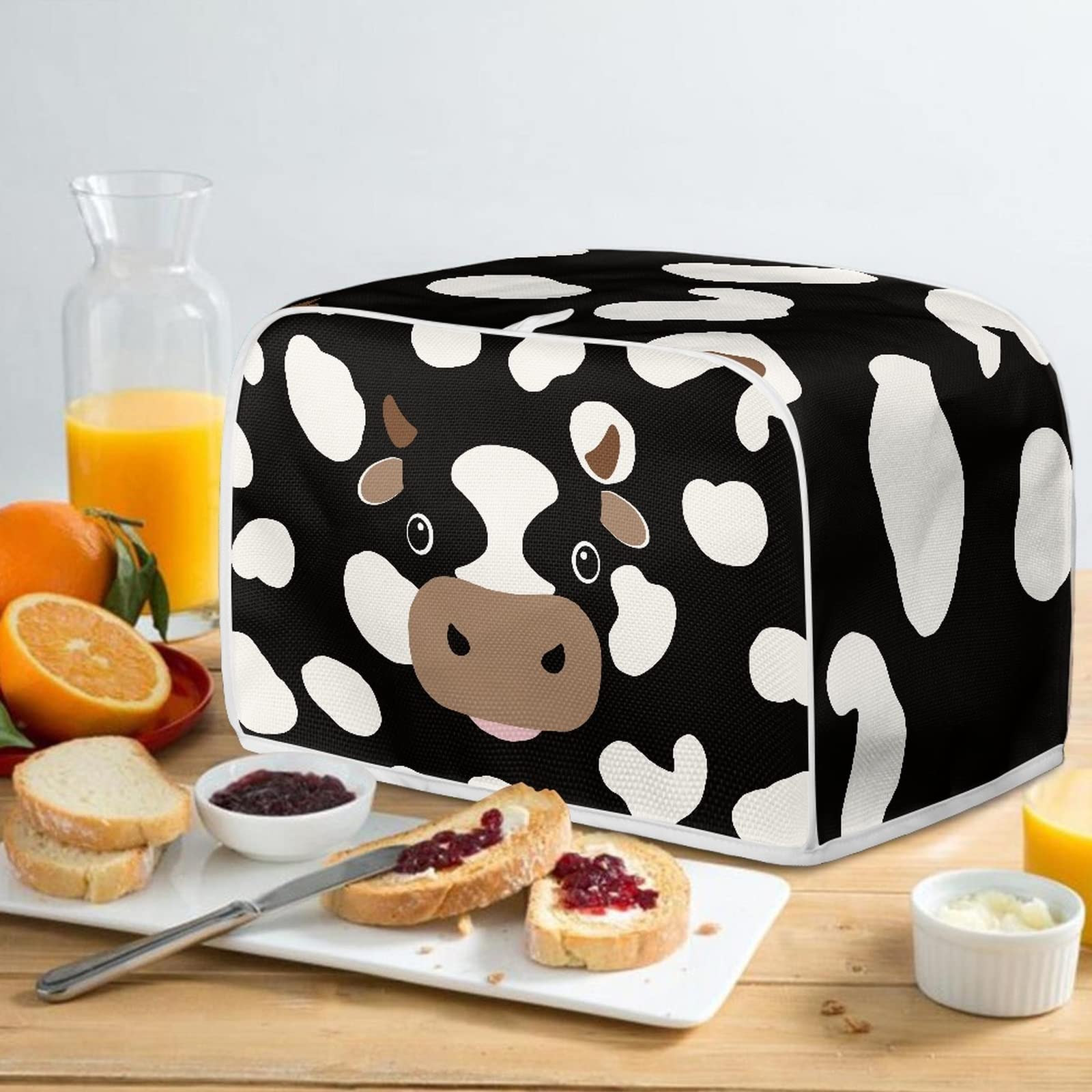 Washable Horse & Cow Pattern 2-Slice Toaster Cover - Durable Kitchen Appliance Protector for Toasters & Bread Makers | Perfect for Country Style Kitchens & Farmhouse Decor