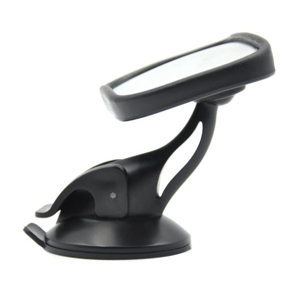 360° Adjustable Shatter-Proof Baby Car Mirror - Black Safety Backseat Mirror for Toddlers & Infants | Acrylic Rearview Suction Cup Mirror for Auto Back Seat | Perfect for Road Trips, School Runs & Safe Driving