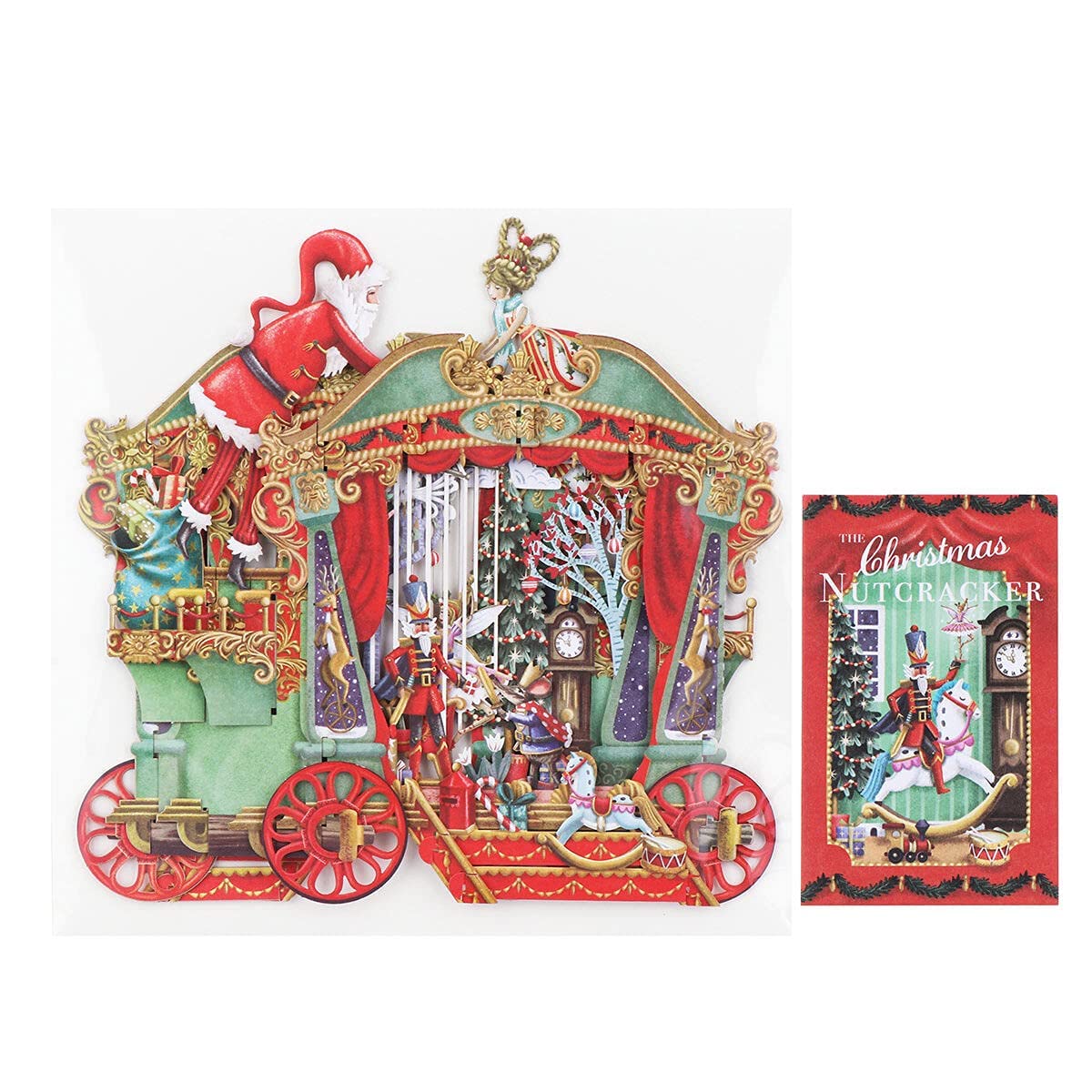 3D Pop-Up Christmas Puppet Cards - Handcrafted Paper D'Art Greeting Cards for Holiday Gifts | Perfect for Christmas Decorations, Party Favors & Festive Greetings