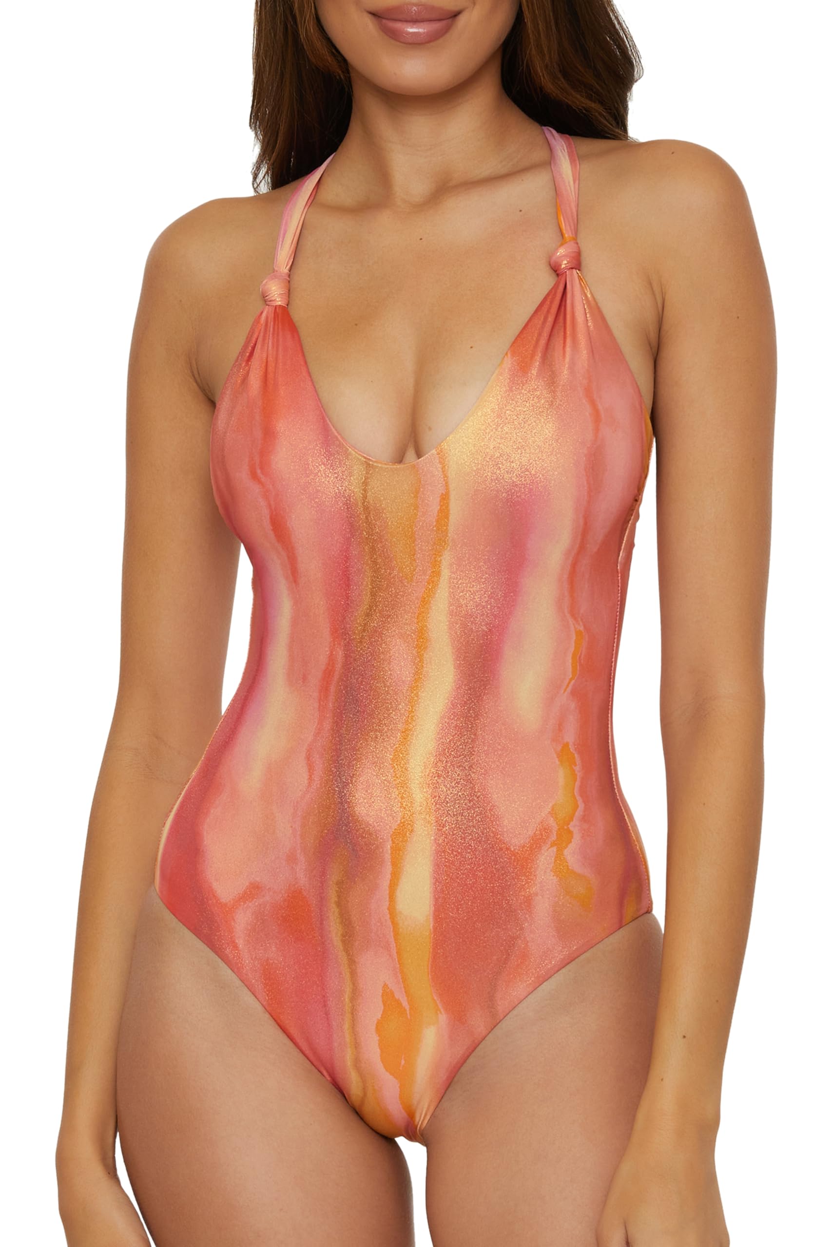 BECCA Women's Solar Energy One Piece Swimsuit - Scoop Neck Bathing Suit for Women, High Waist Swimwear with Tummy Control, Perfect for Beach Vacation, Pool Party & Summer Swimming