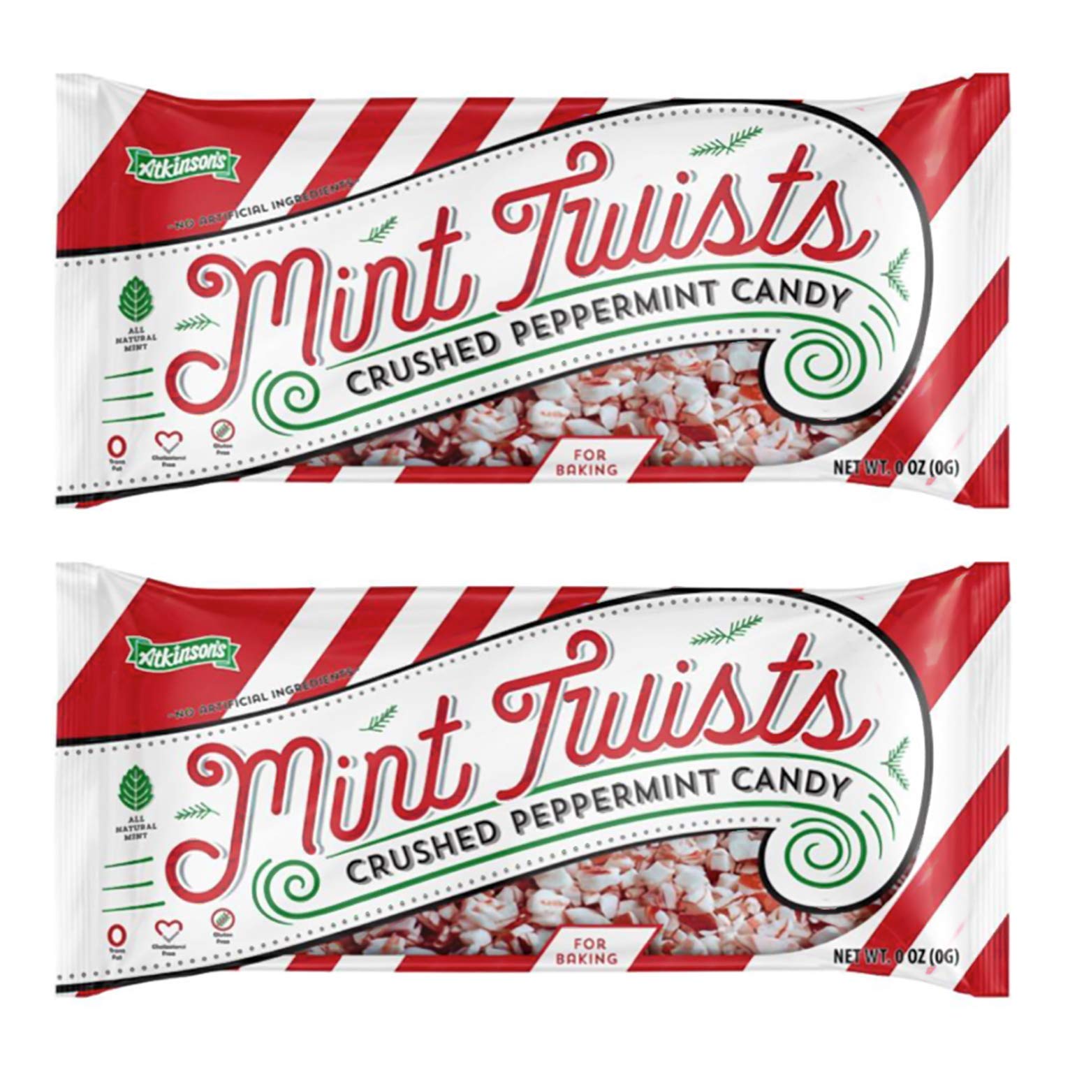 Crushed Peppermint Candy - Mint Twists (Pack of 2) | Perfect for Baking, Holiday Treats & Hot Cocoa Toppings