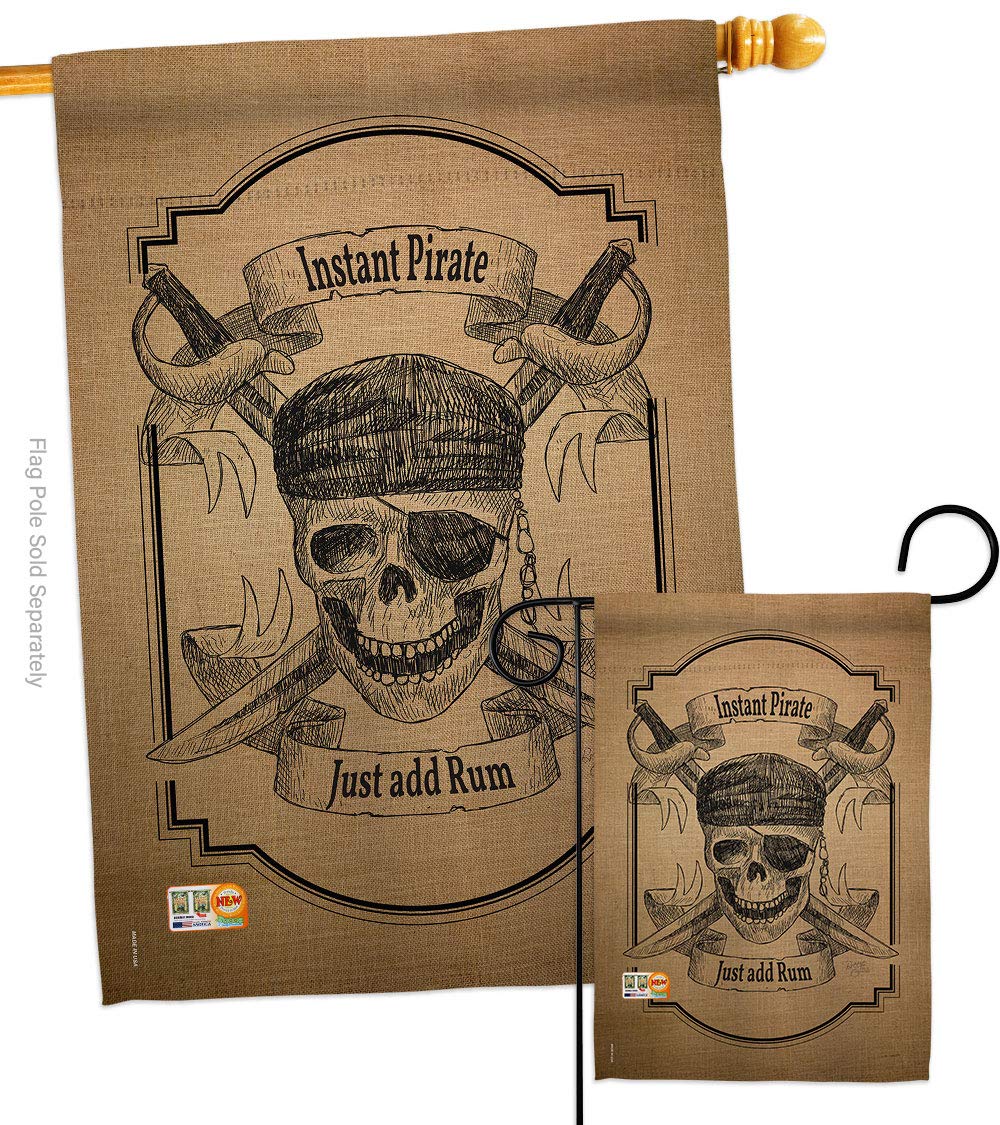 Coastal Pirate Burlap Flags Set - 28