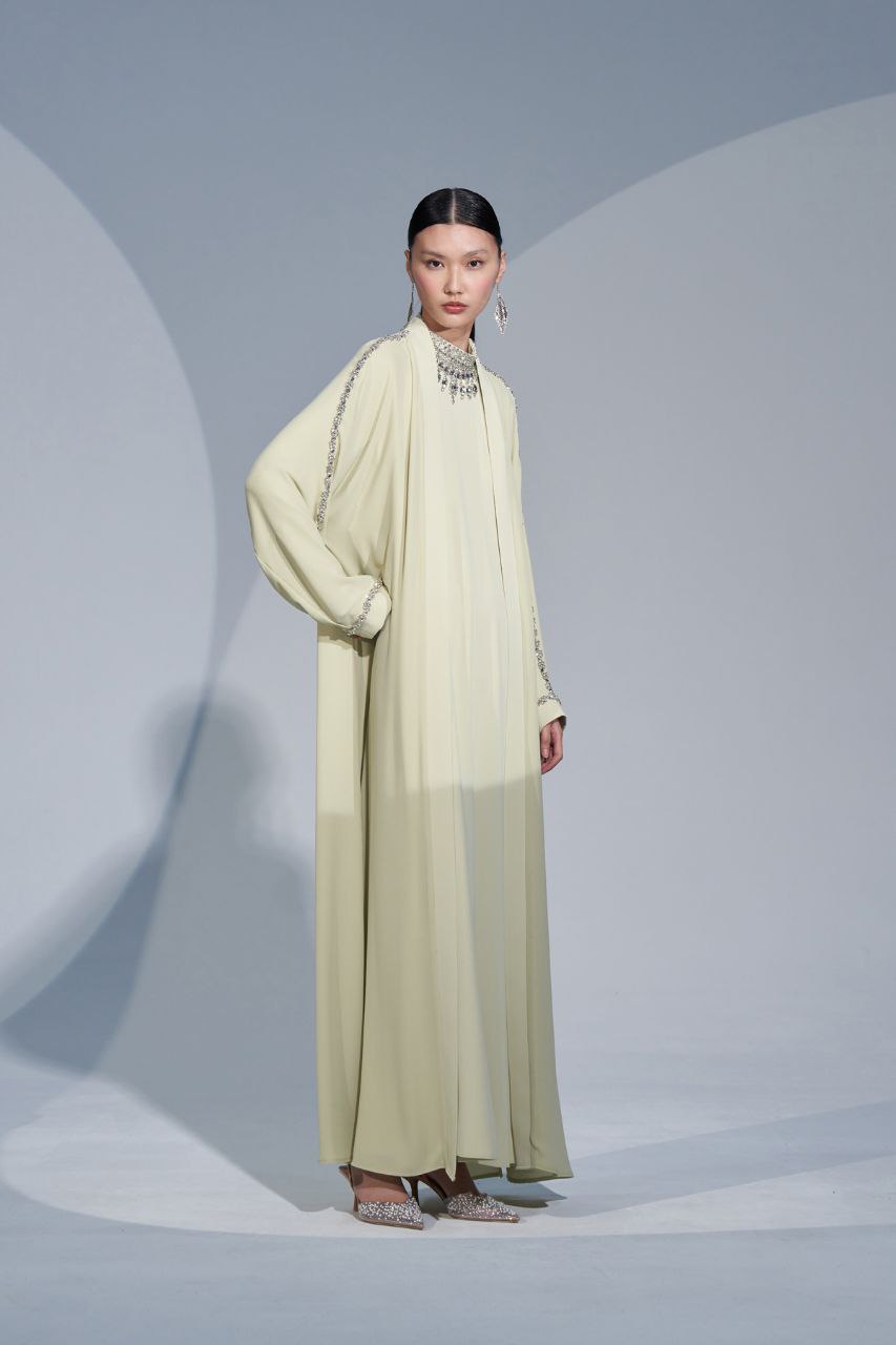 Premium Two Piece Abaya Set - Elegant & Modest Islamic Women's Dress for Prayer, Mosque & Special Occasions