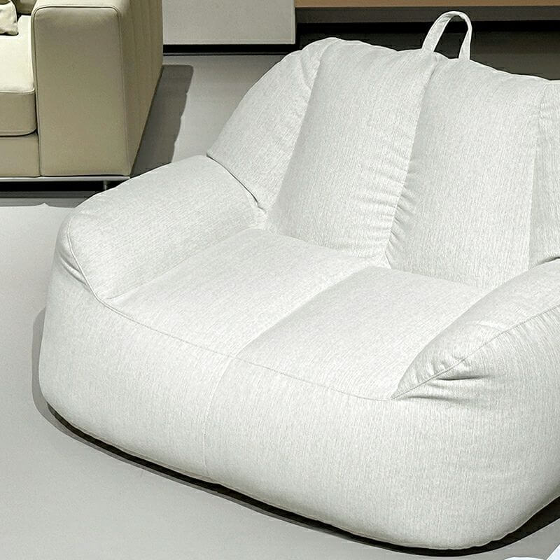 Premium Large Solid Color Cotton Blend Bean Bag Chair - Pre-Filled with Polypropylene Beans for 2 People - Perfect for Living Room, Game Room & Dorm Relaxation