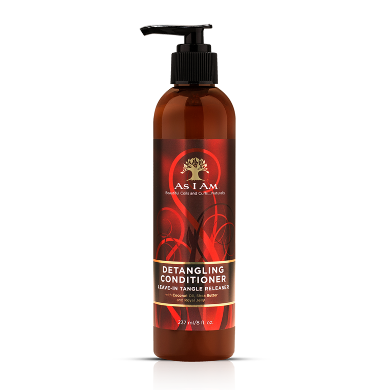 AS I AM Detangling Conditioner 8 oz - Curly Hair Moisturizer for Dry, Damaged Hair - Perfect for Daily Use & Post-Wash Hydration