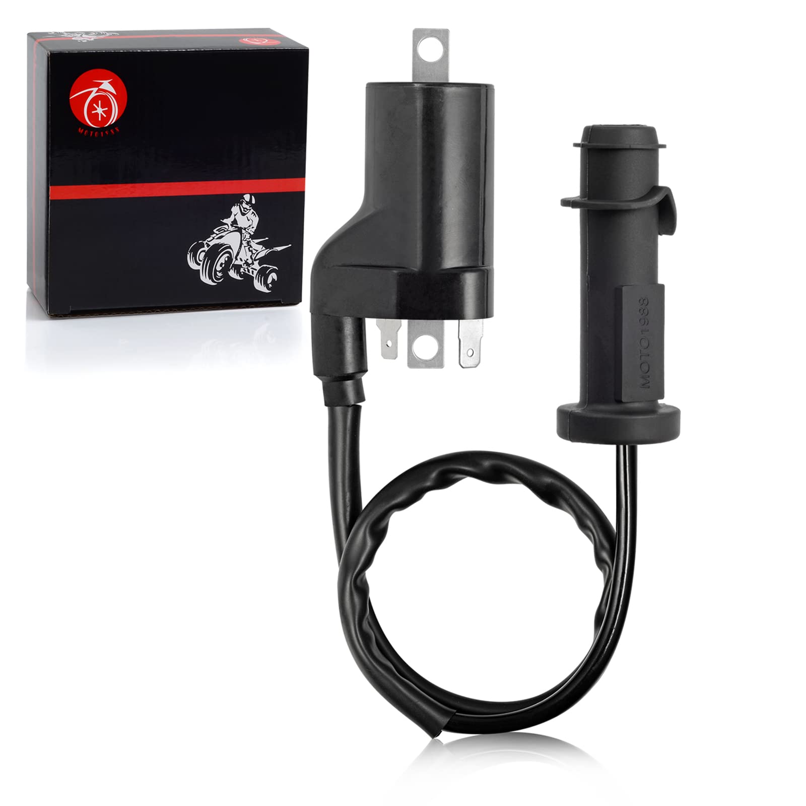 High Performance Ignition Coil Pack & Spark Plug Cap Compatible with Arctic Cat 550 700 1000 (2009-2016) - Prowler XT 550 (2011-2014), Prowler XTX 700 (2008-2012), Prowler XTZ 1000 (2009-2014) - OEM 0824-043 0824-049 Replacement - Perfect for Off-Roading, Snow Plowing & Utility Work