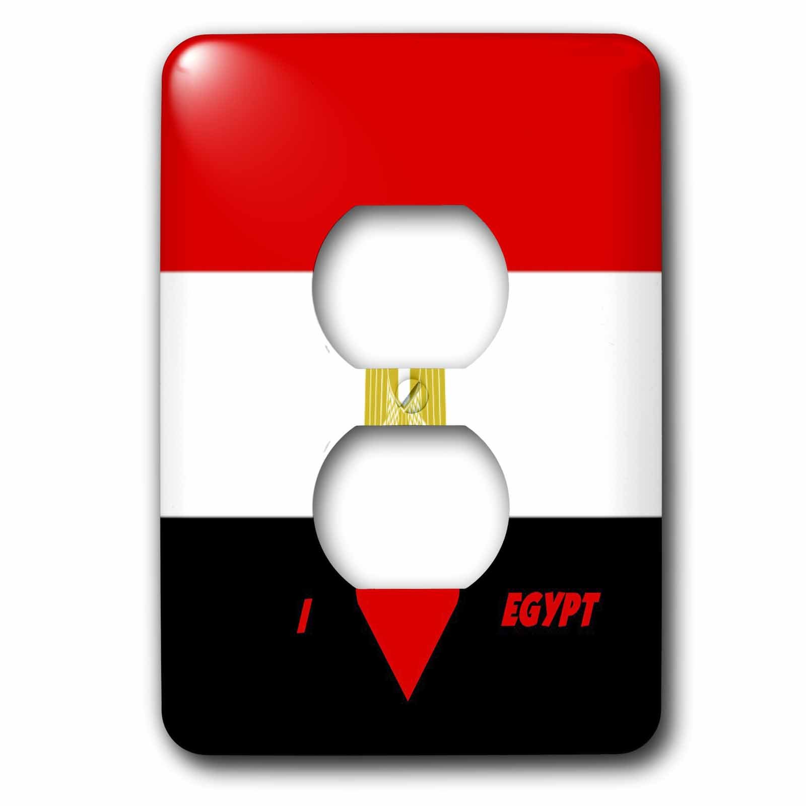 3D Rose I Love Egypt Outlet Cover - Decorative Electrical Outlet Cover Plate for Home & Office Decor - Perfect for Egyptian-Themed Rooms, Travel Lovers, and Unique Gifts