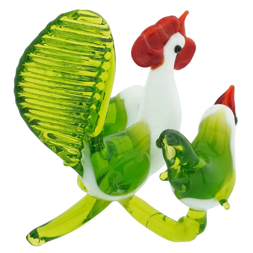 Authentic Murano Glass Hen with Baby Chicks - Handmade in Venice Italy | Elegant Home Decor & Collectible Gift for Mother's Day, Easter, or Kitchen Display