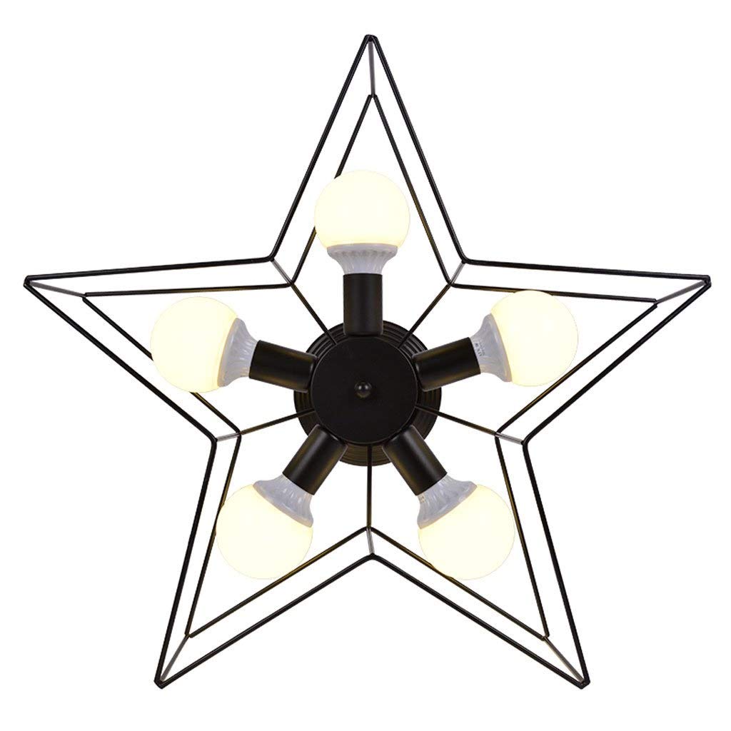 OZZKI Modern Metal Wall Mounted Pentagram Ceiling Lamp - Creative Chandelier for Bedroom, Living Room, Study - Stylish Lighting Fixture for Home Decor & Gothic Theme Parties