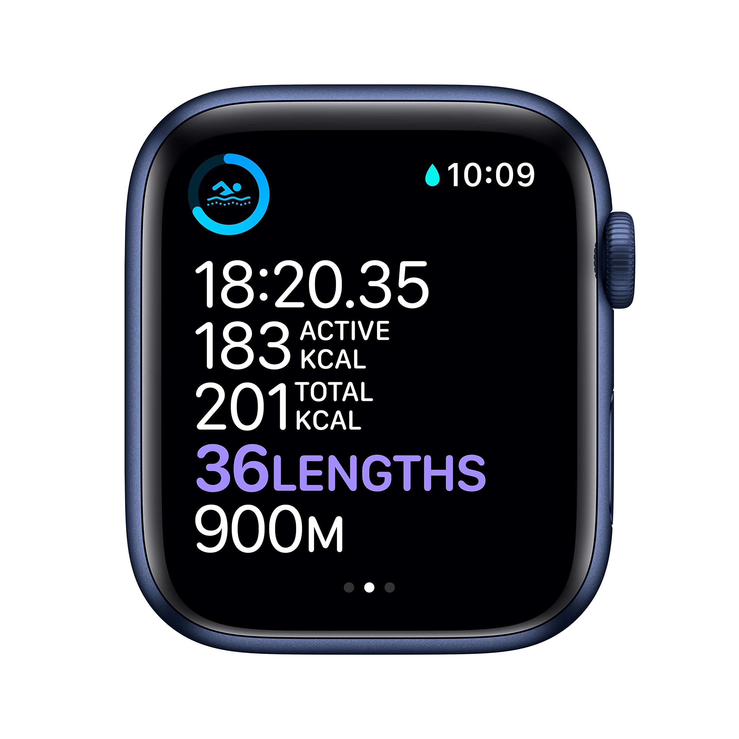 Apple Watch Series 6 (GPS, 44mm) - Blue Aluminum Case with Navy Sport Band (Renewed) | Smart Fitness Tracker for Running, Swimming & Daily Activity Tracking