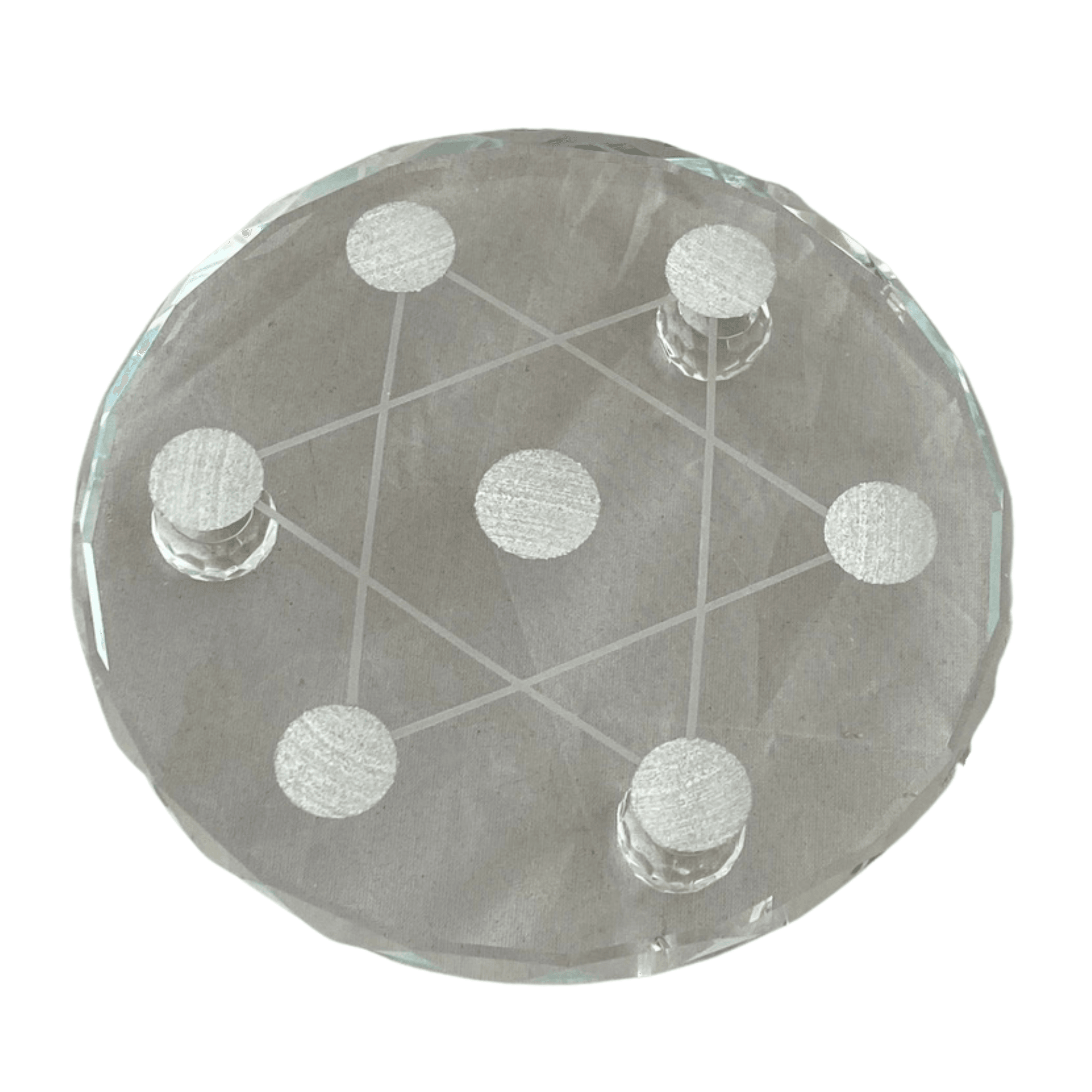 Premium Small Glass Grid Plate for Serving Appetizers, Desserts & Charcuterie - Perfect for Parties, Weddings & Home Decor