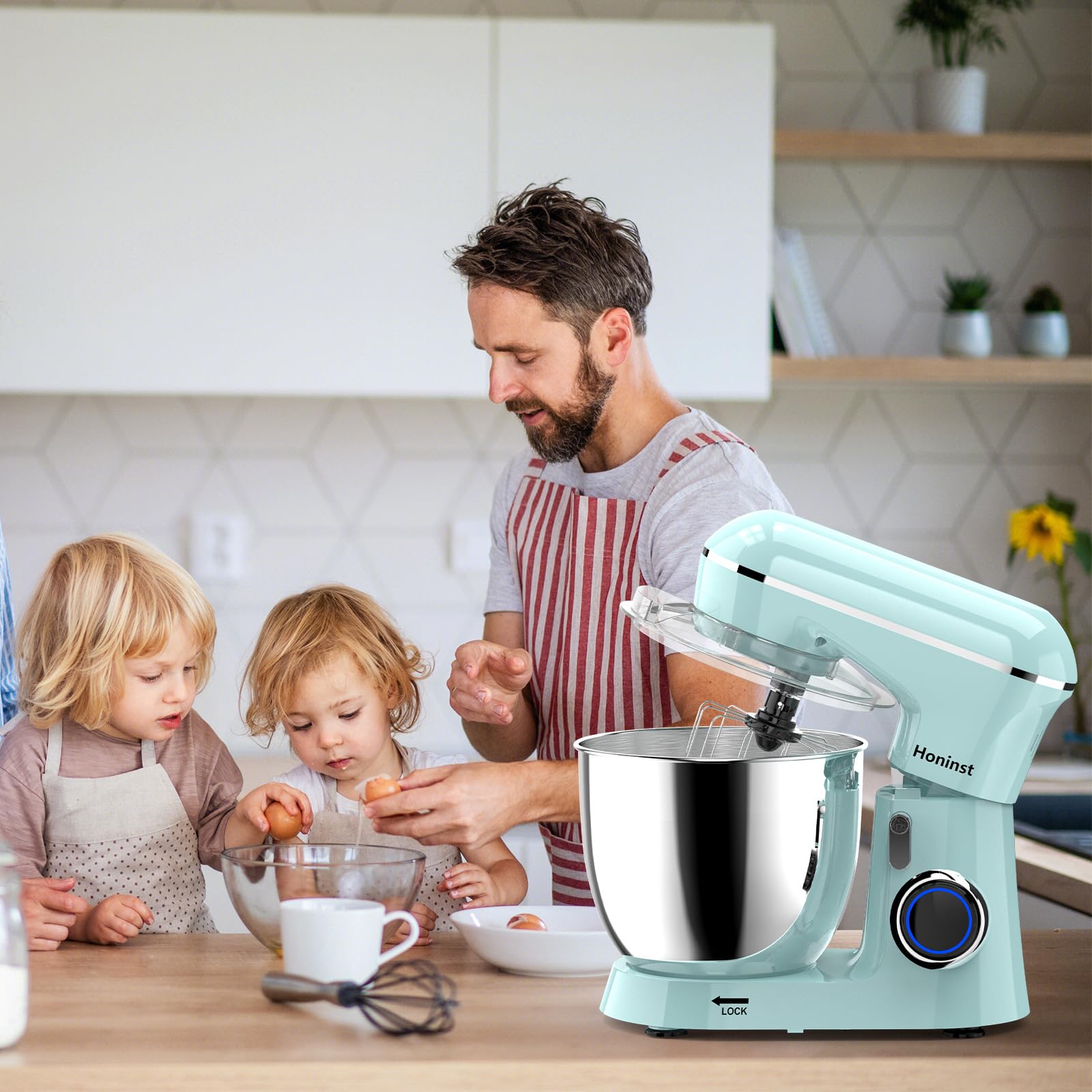**6.5QT 10-Speed Tilt-Head Electric Stand Mixer with Bowl, Dough Hook, Whisk & Beater – Powerful Kitchen Mixer for Baking, Cakes, Cookies & Dough – Perfect for Home Bakers & Cooking Enthusiasts**
