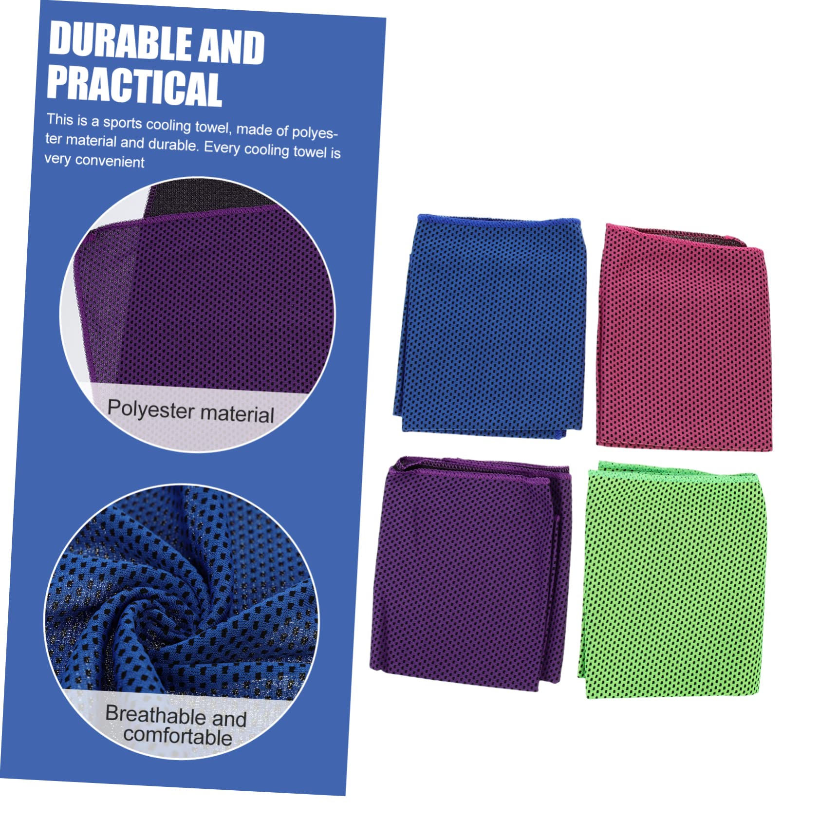 BIUDECO 3-Pack Cooling Sports Towels for Men & Women - Lightweight Gym Workout Towels, Moisture-Wicking Neck Wraps for Running, Yoga, Tennis & Outdoor Activities (12pcs Total) - Perfect for Summer Exercise & Hot Weather