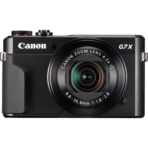 Canon PowerShot G7 X Mark II Digital Camera Bundle - 20.1MP 4.2x Zoom, 64GB SD Card, Extra Battery, Tripod & Accessories (Renewed) - Perfect for Travel Photography, Vlogging & Everyday Shooting