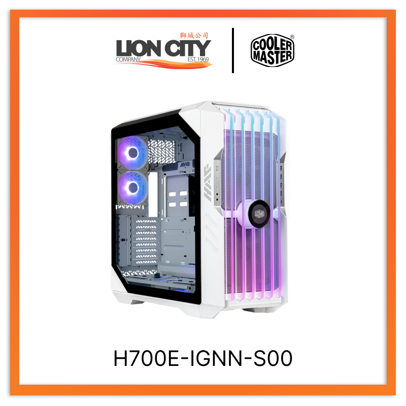 Cooler Master H700E IGNN S00 CM HAF700 EVO ARGB Full Tower PC Case with Tempered Glass - High Airflow Gaming PC Build for Enthusiasts & Streamers