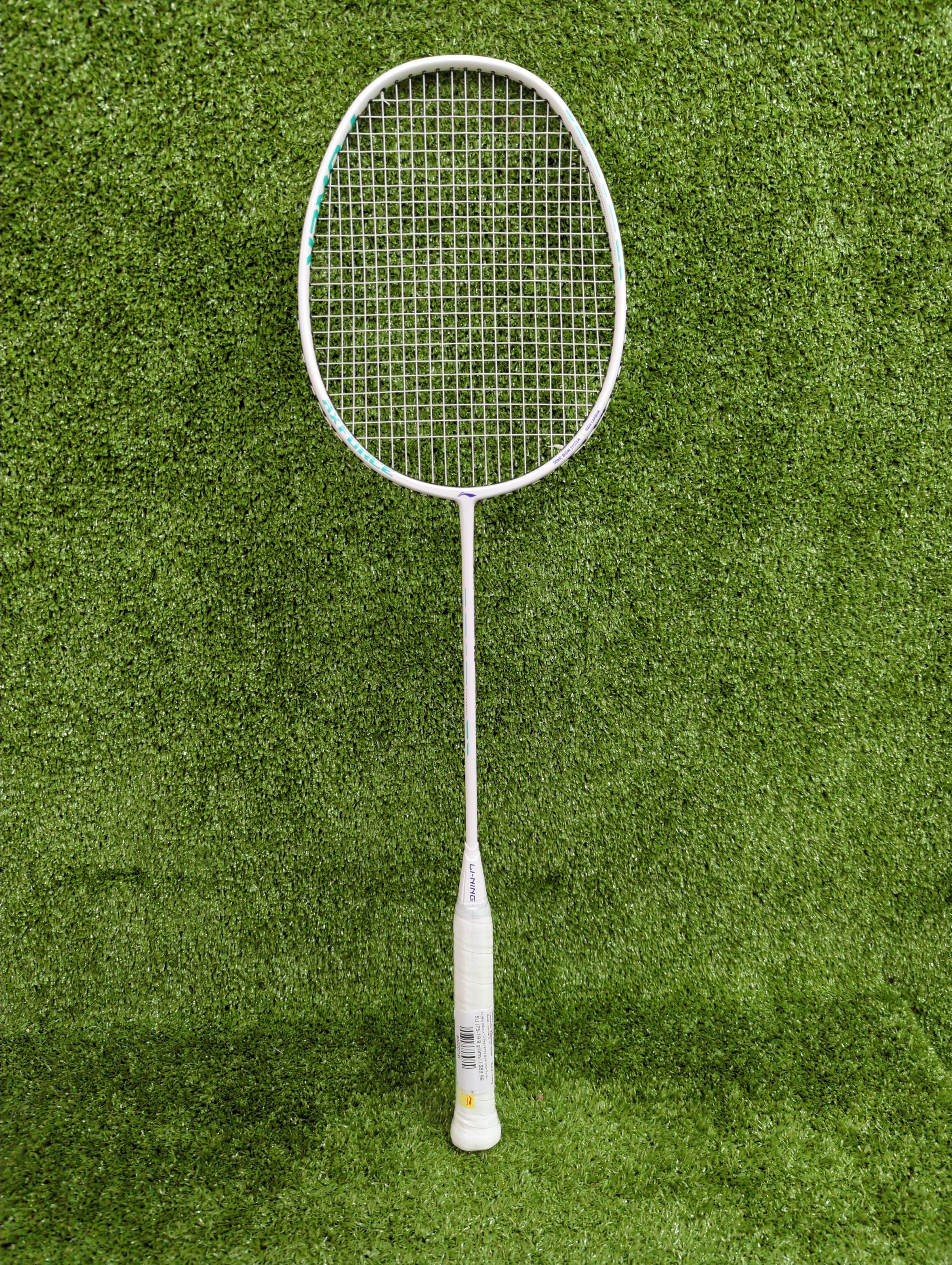 Li Ning Axforce 10 Pearl White Badminton Racket - Prestrung Professional Badminton Racquet for Advanced Players | Perfect for Tournaments & Training | Made in China
