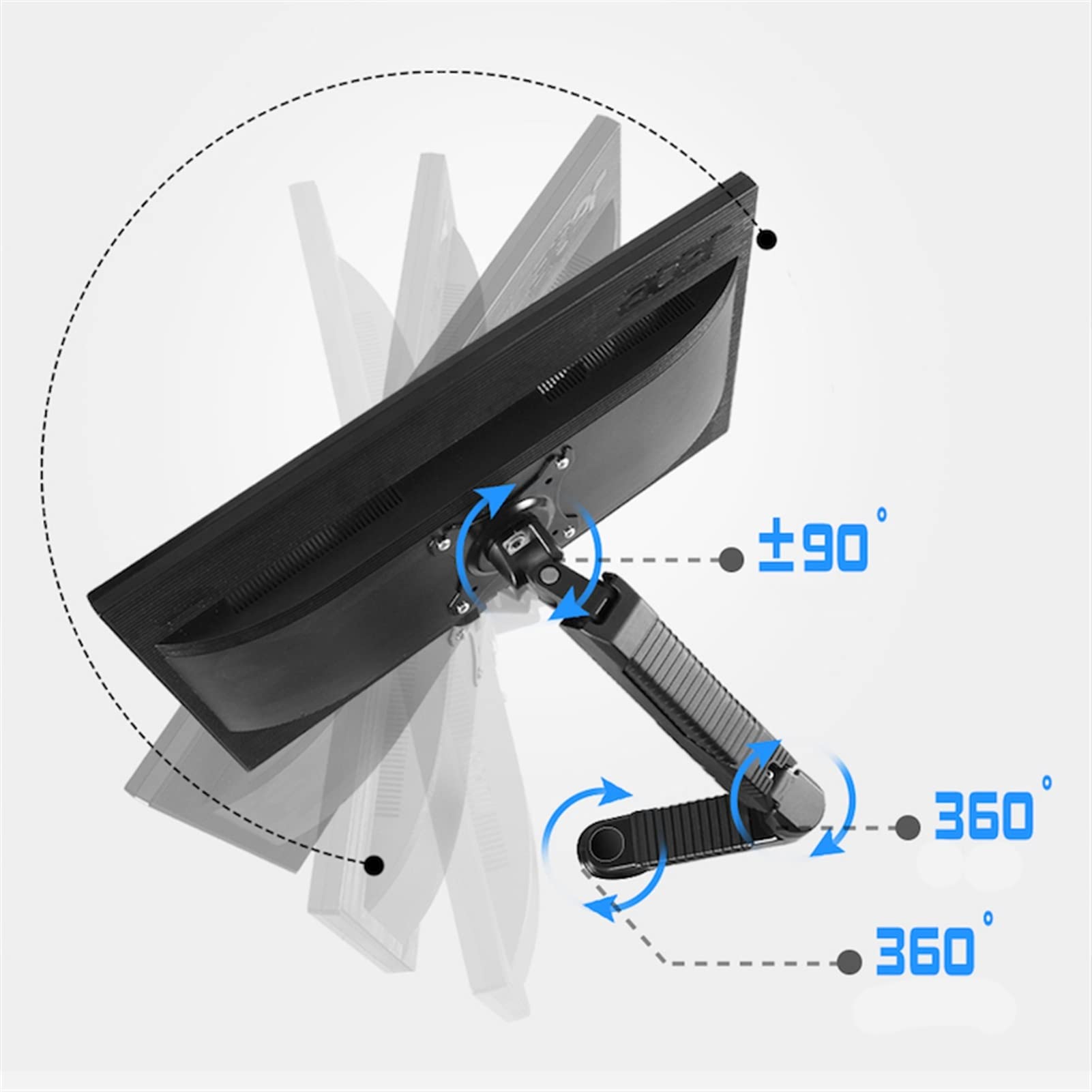 Adjustable Wall Mount Monitor Arm for 15-27