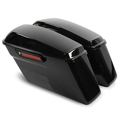Harley Davidson Touring Model Saddlebags (2014-2023) - Heavy Duty Black Hard Motorcycle Luggage for Road Trips & Long Distance Travel