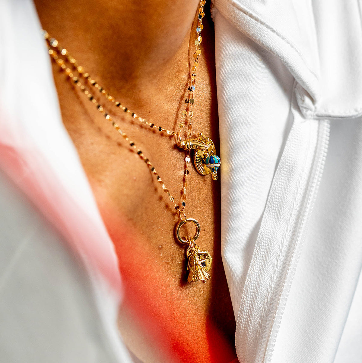 Courtney Frerichs x Local Eclectic Sterling Silver Hot Air Balloon Charm Necklace - Dainty Jewelry Gift for Women, Perfect for Travel Lovers & Everyday Wear