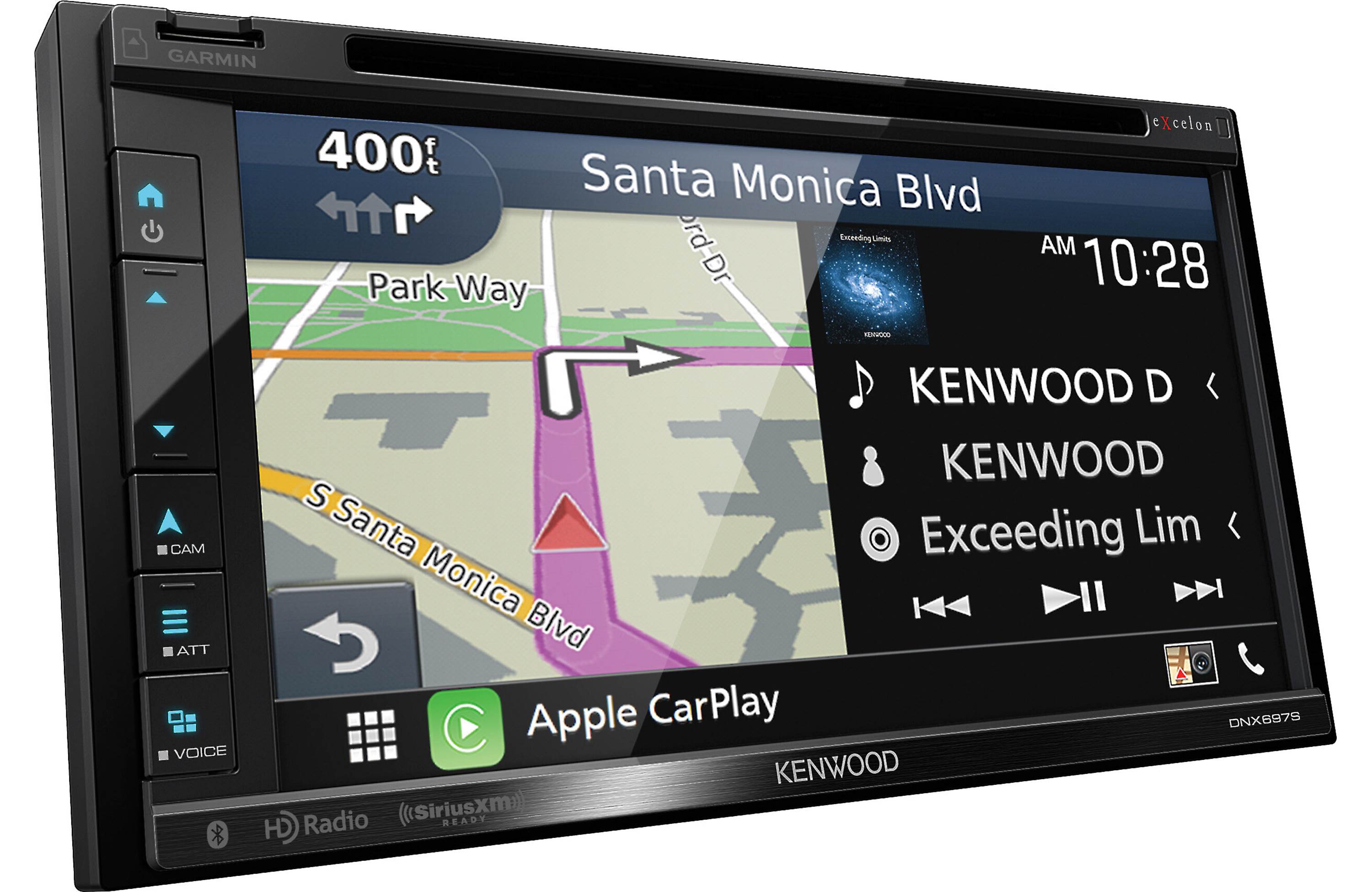 Kenwood Excelon DNX697S In-Dash Navigation DVD Receiver with Bluetooth, HD Radio & Apple CarPlay - Perfect for Road Trips & Daily Commutes