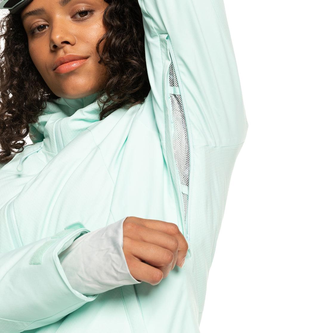 Roxy Dusk Green Water Snow Jacket - Waterproof Winter Coat for Women - Perfect for Skiing, Snowboarding & Outdoor Adventures