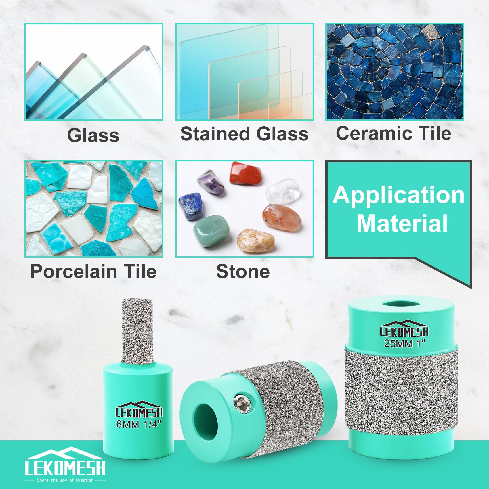 Diamond Grinder Bits for Stained Glass - 1 3/4