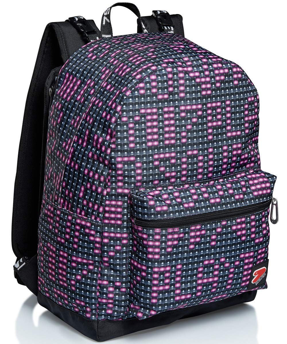 Seven Reversible LED Backpack with Shoulder Strap Lights - Double-Sided Design for School, Travel & Night Safety - Waterproof & Durable for Outdoor Activities