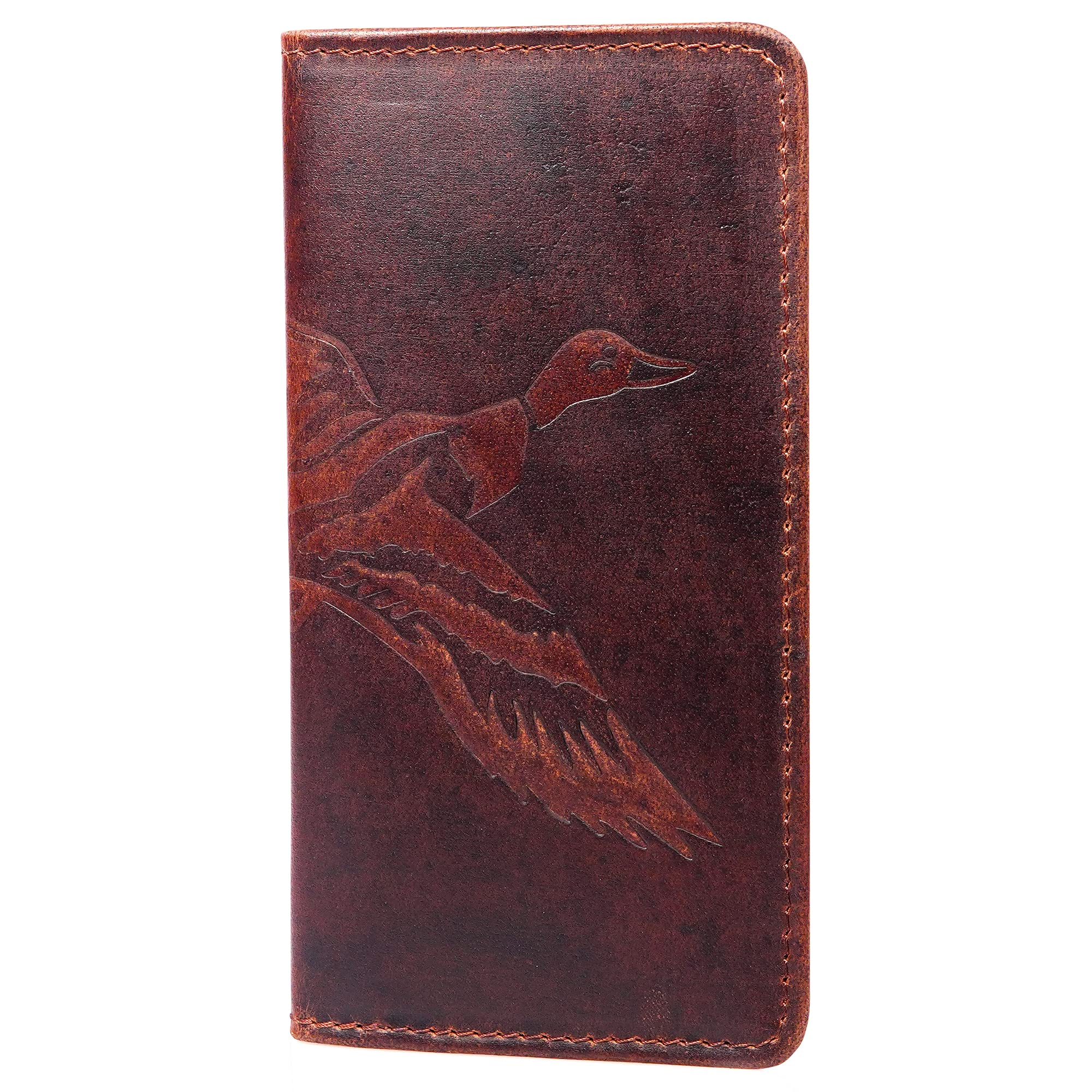 Premium Full-Grain Leather Bifold Wallet for Men - Classic Western Cowboy Wallet - Durable Rodeo & Checkbook Cover - Perfect Gift for Him - Ideal for Everyday Use, Travel & Outdoor Adventures