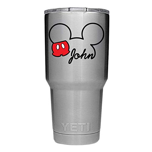 Custom Name Vinyl Decal Sticker for Mouse Pants - Personalize Tumblers, Cups, Mugs & More | Perfect for Gifts, Office Supplies & Home Decor