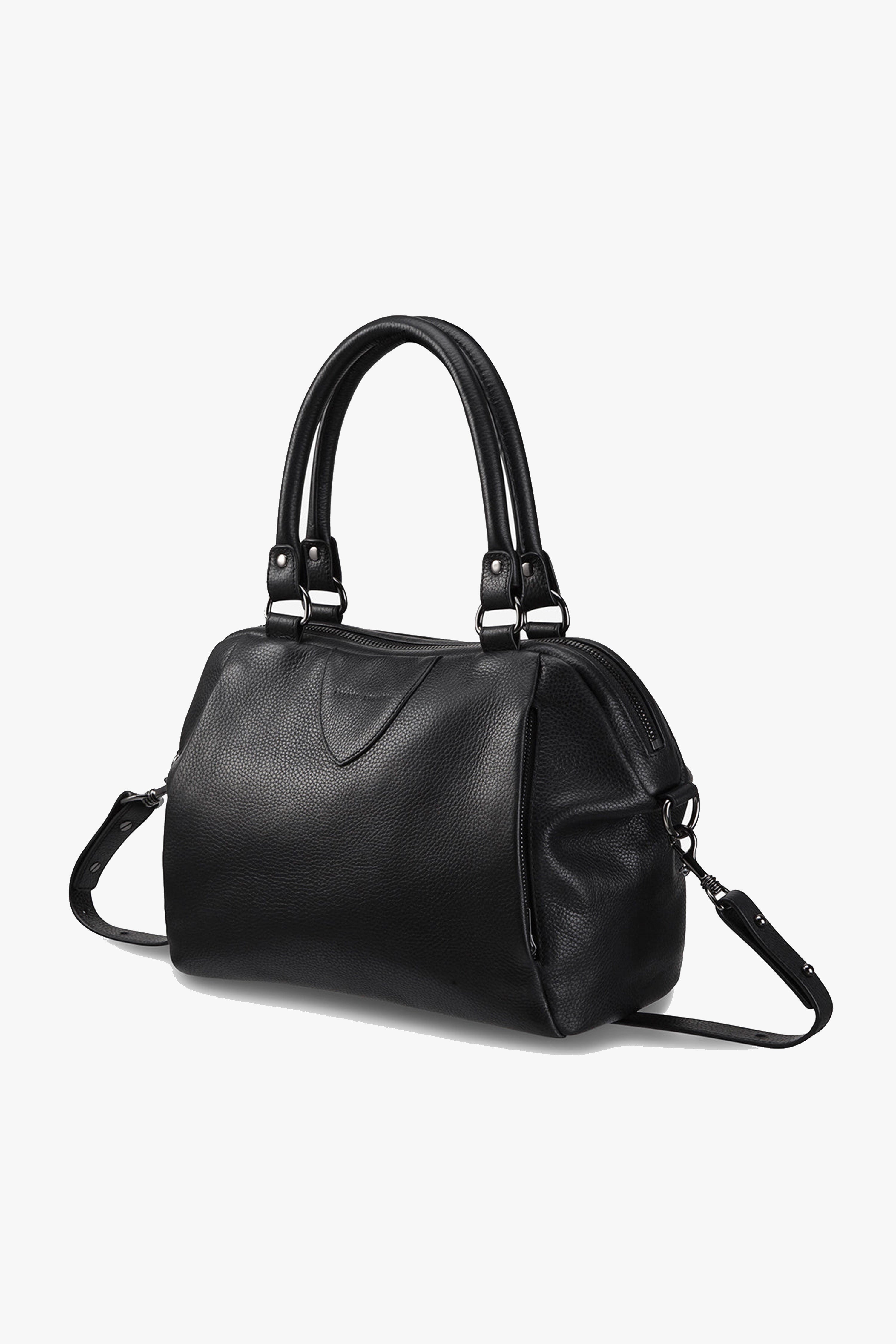 Stylish Black Leather Handbag for Women - Premium Quality Crossbody Purse with Adjustable Strap - Perfect for Work, Travel & Everyday Use