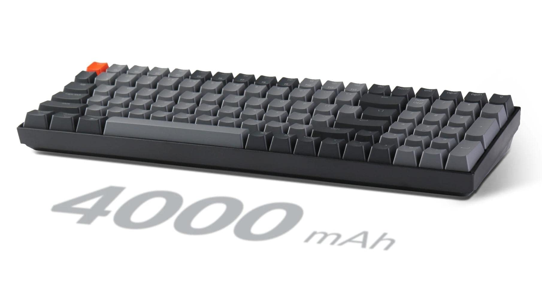 Keychron K4 V2 Wireless Mechanical Keyboard - 96% ISO-UK Layout, 100 Keys, Gateron Red Switches, White LED Backlight, Bluetooth/USB-C for Mac & Windows | Perfect for Gaming, Office Work & Programming
