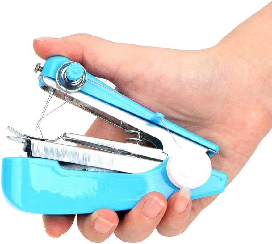 1Pc Handheld Sewing Machine - Portable Mini Manual Sewing Tool for Quick Repairs & DIY Crafts | Perfect for Clothes, Curtains & Fabric Projects | Home & Travel Use
