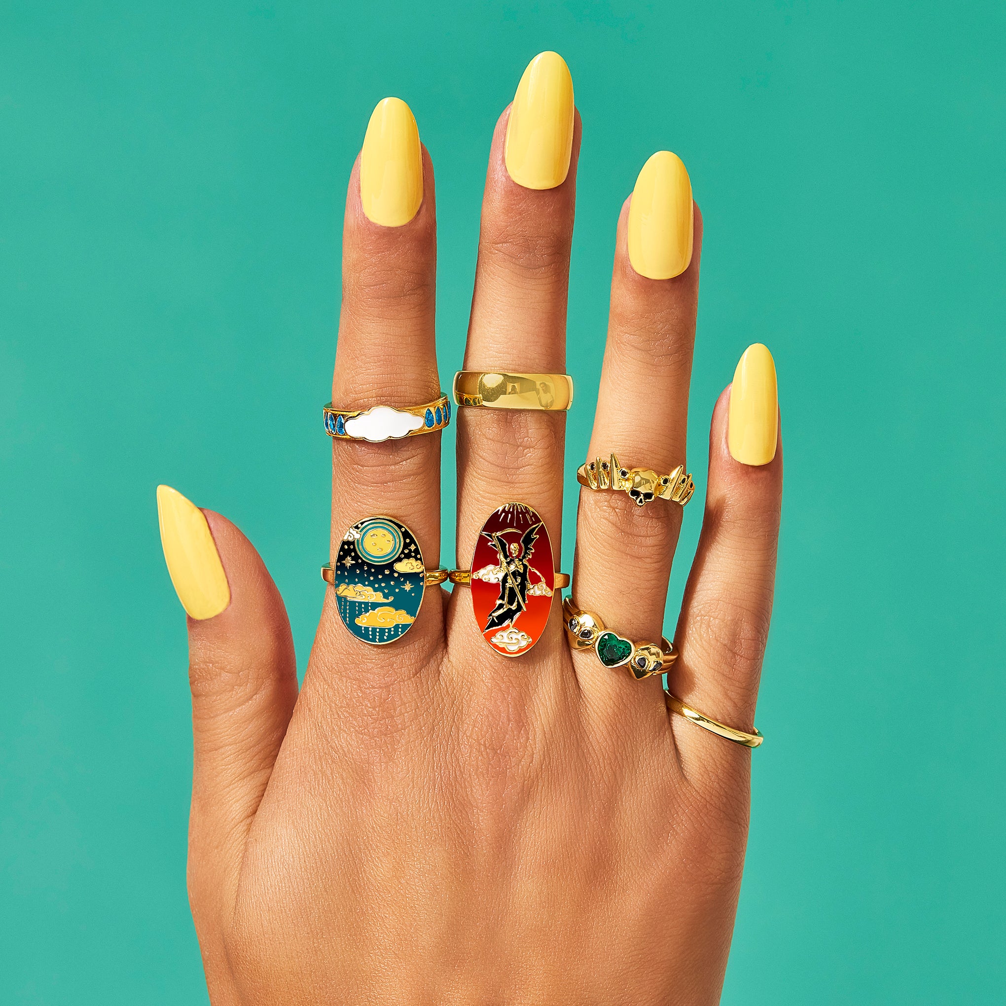 Stardust Ring - Elegant Celestial Jewelry for Women, Dainty Stackable Rings, Perfect for Everyday Wear & Special Occasions