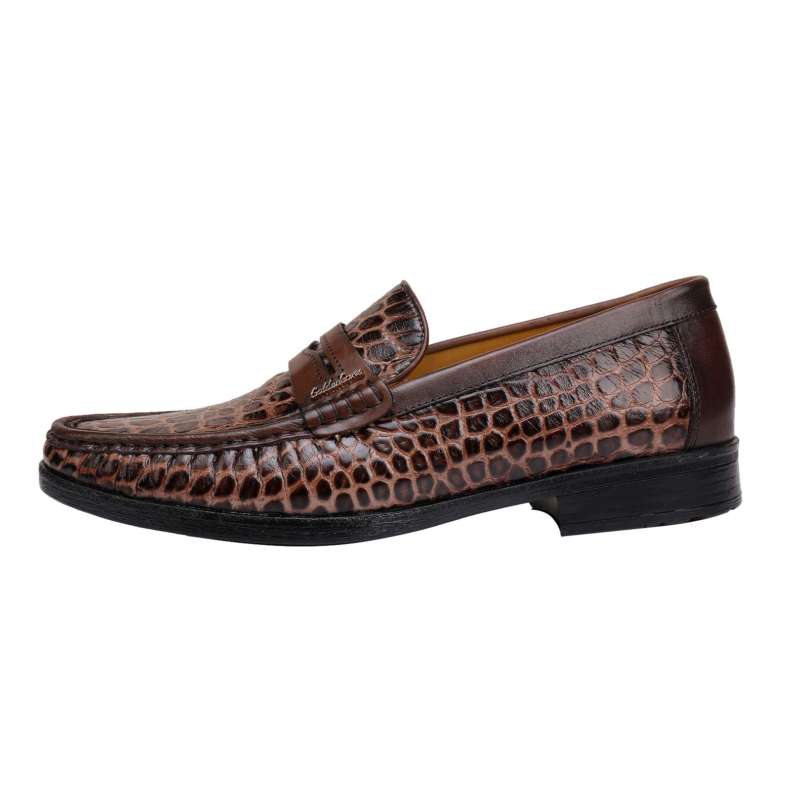 Men's Genuine Leather Slip-On Loafers - Comfortable Casual Driving Moccasins & Breathable Dress Shoes for Work, Travel & Everyday Wear