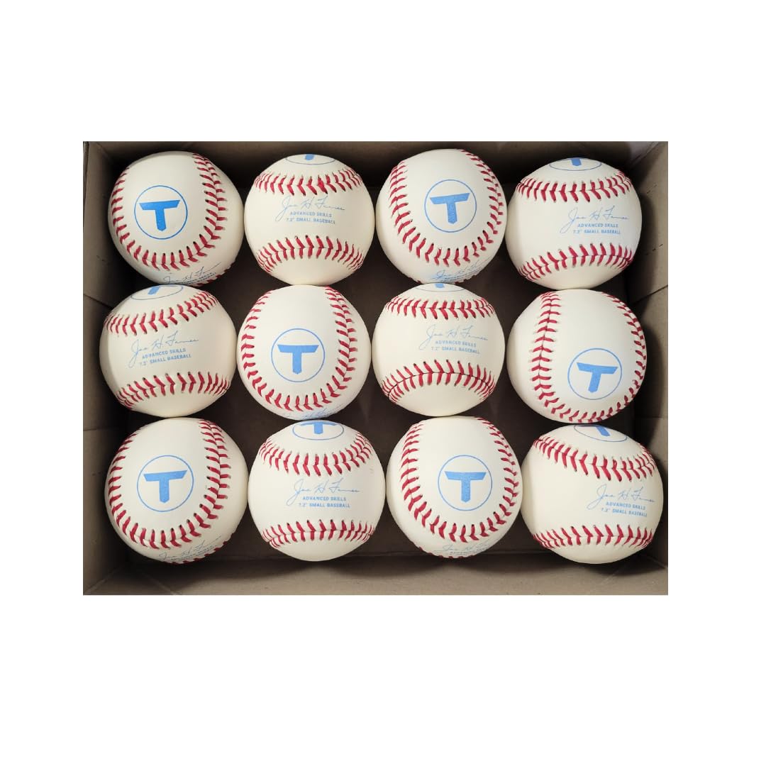 Premium Mini Baseballs for Hand-Eye Coordination Training - 1 Dozen Real Leather Practice Balls for Baseball & Softball Players - Perfect for Batting Drills, Fielding Practice & Youth Training Sessions